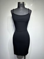 Skims Ribbed Bodycon Black Strap Dress M