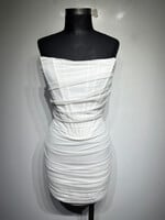 Superdown White Mesh Detail Corset Dress M