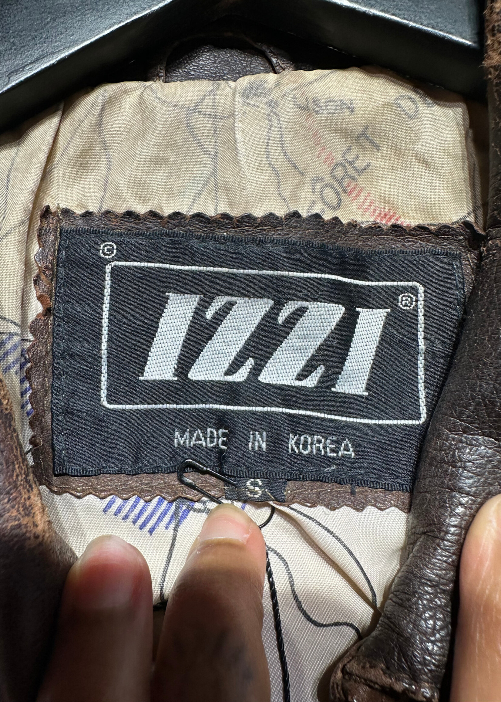 Izzi Distressed Brown g-2 Bomber Jacket Masc S AS IS
