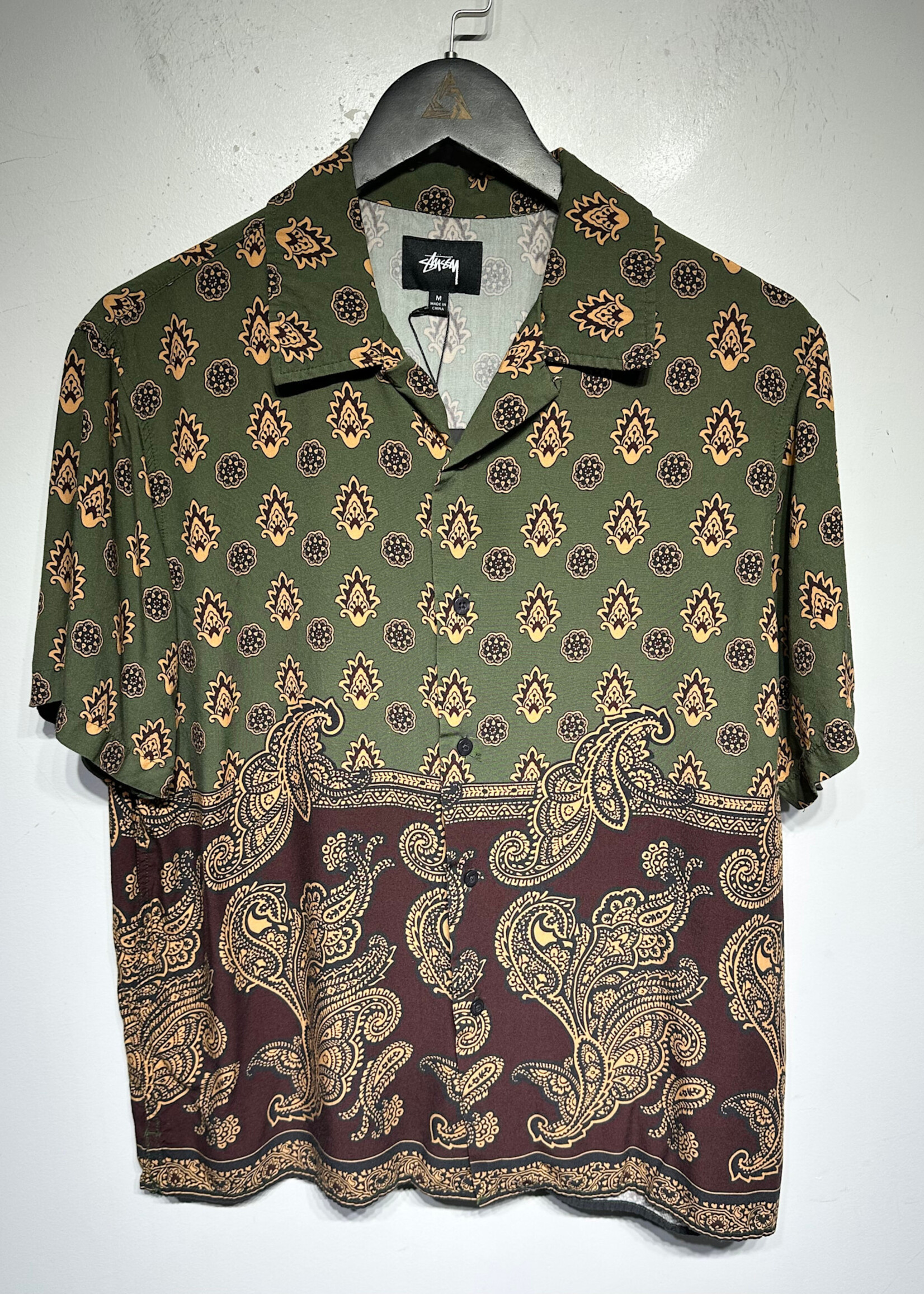 Stussy Two Tone Paisley BU Shirt M