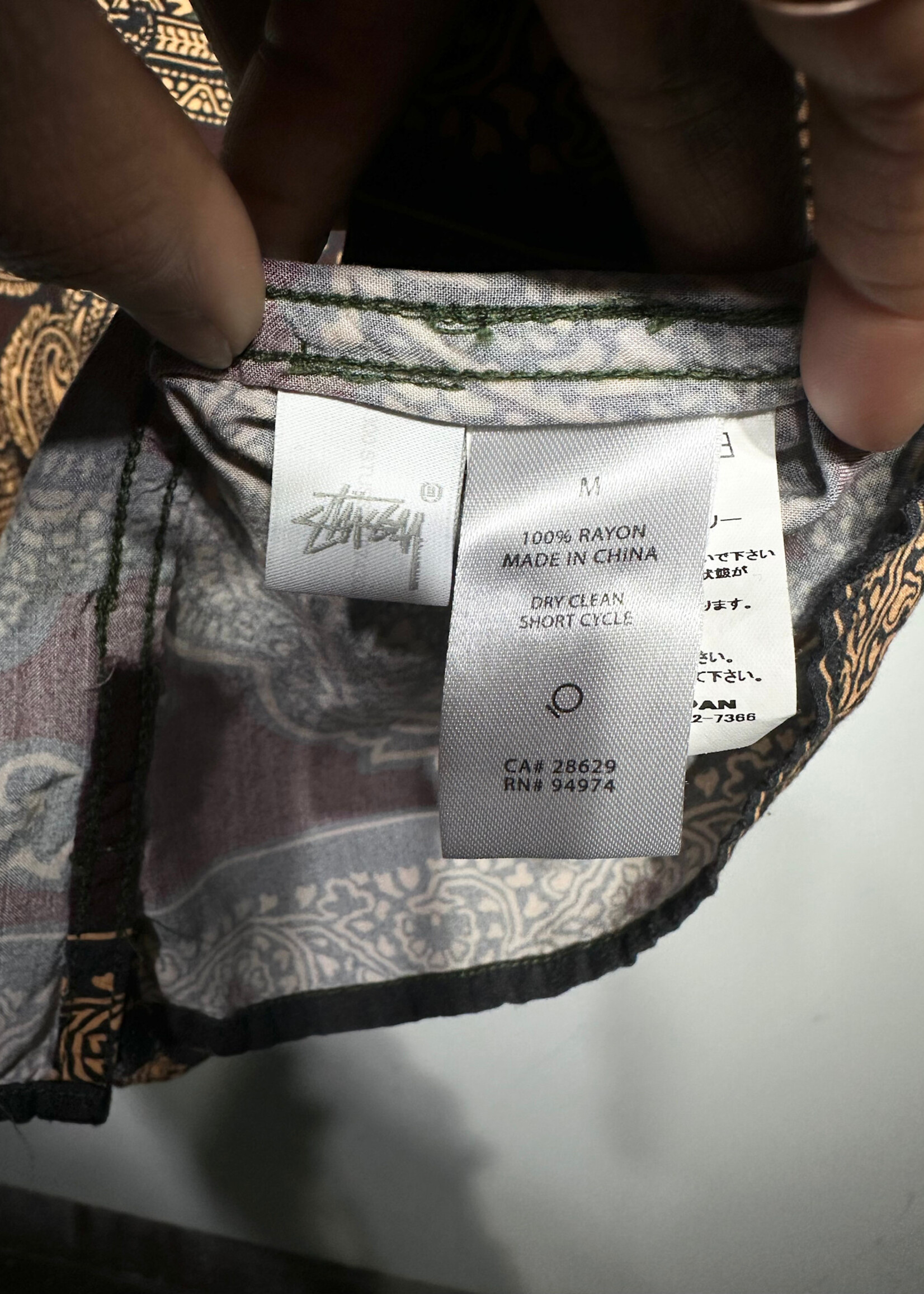 Stussy Two Tone Paisley BU Shirt M