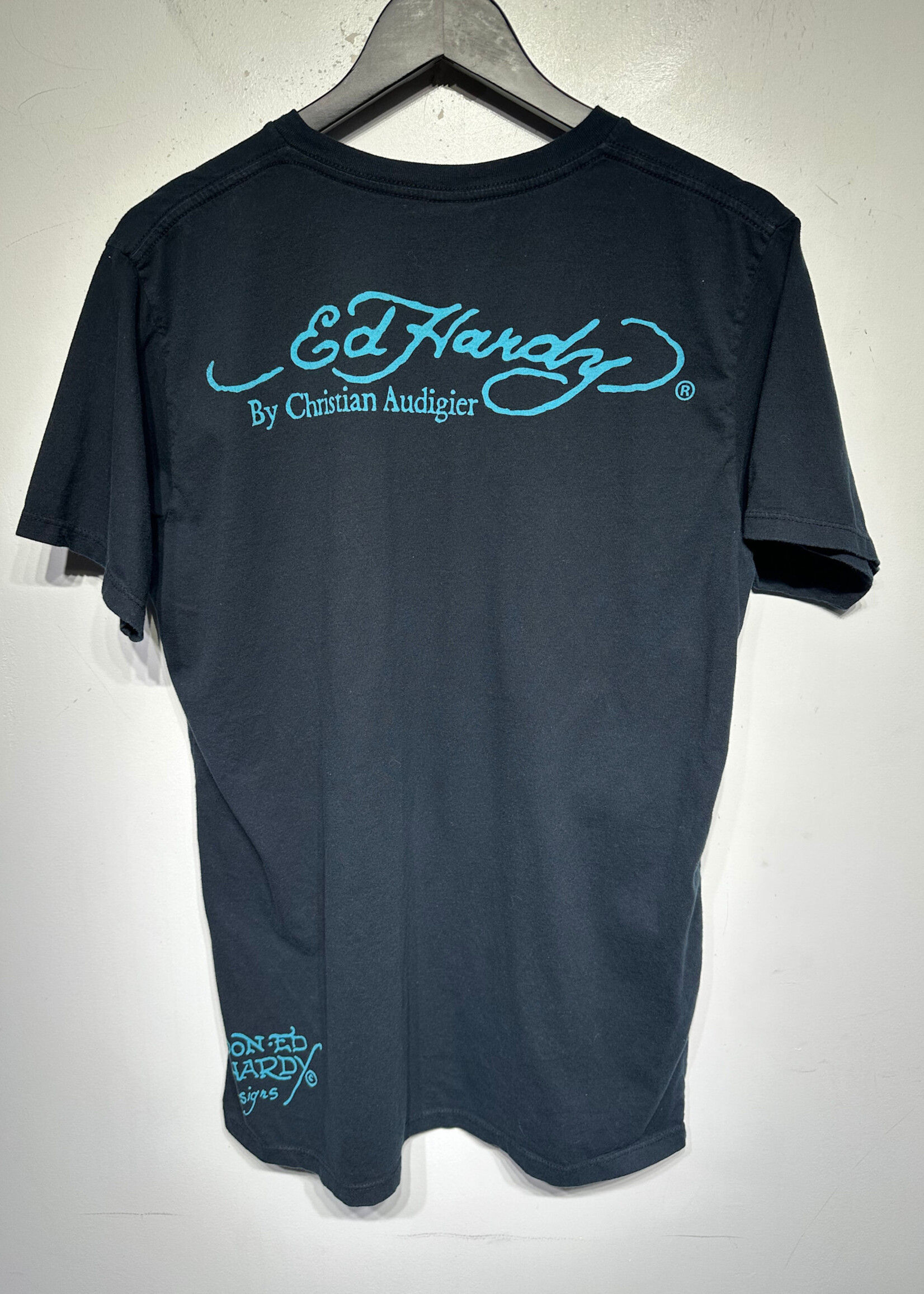 Y2K Ed Hardy True Love Black tee Masc L