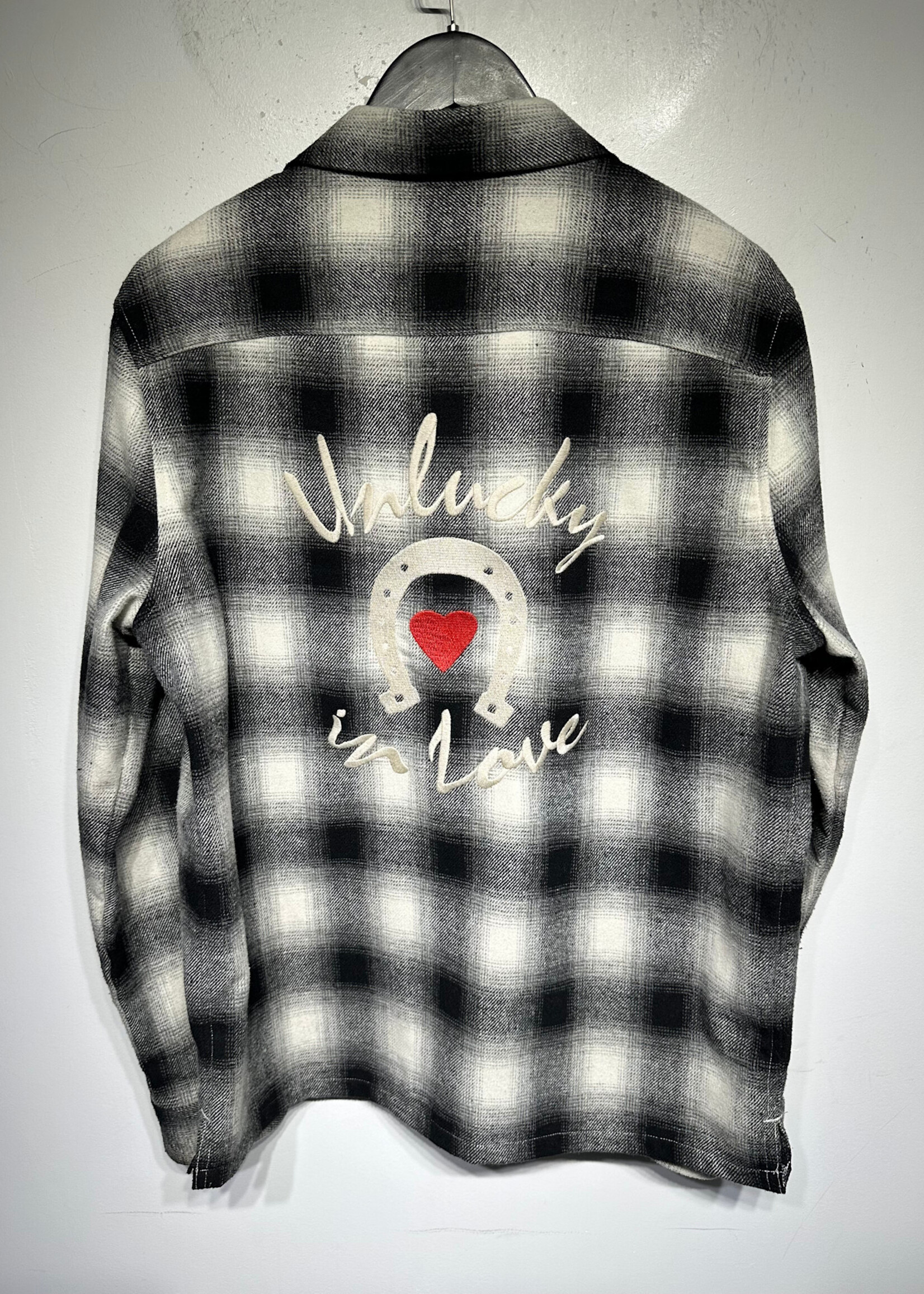 Allsaints White Black Buffalo Check Shirt Masc M