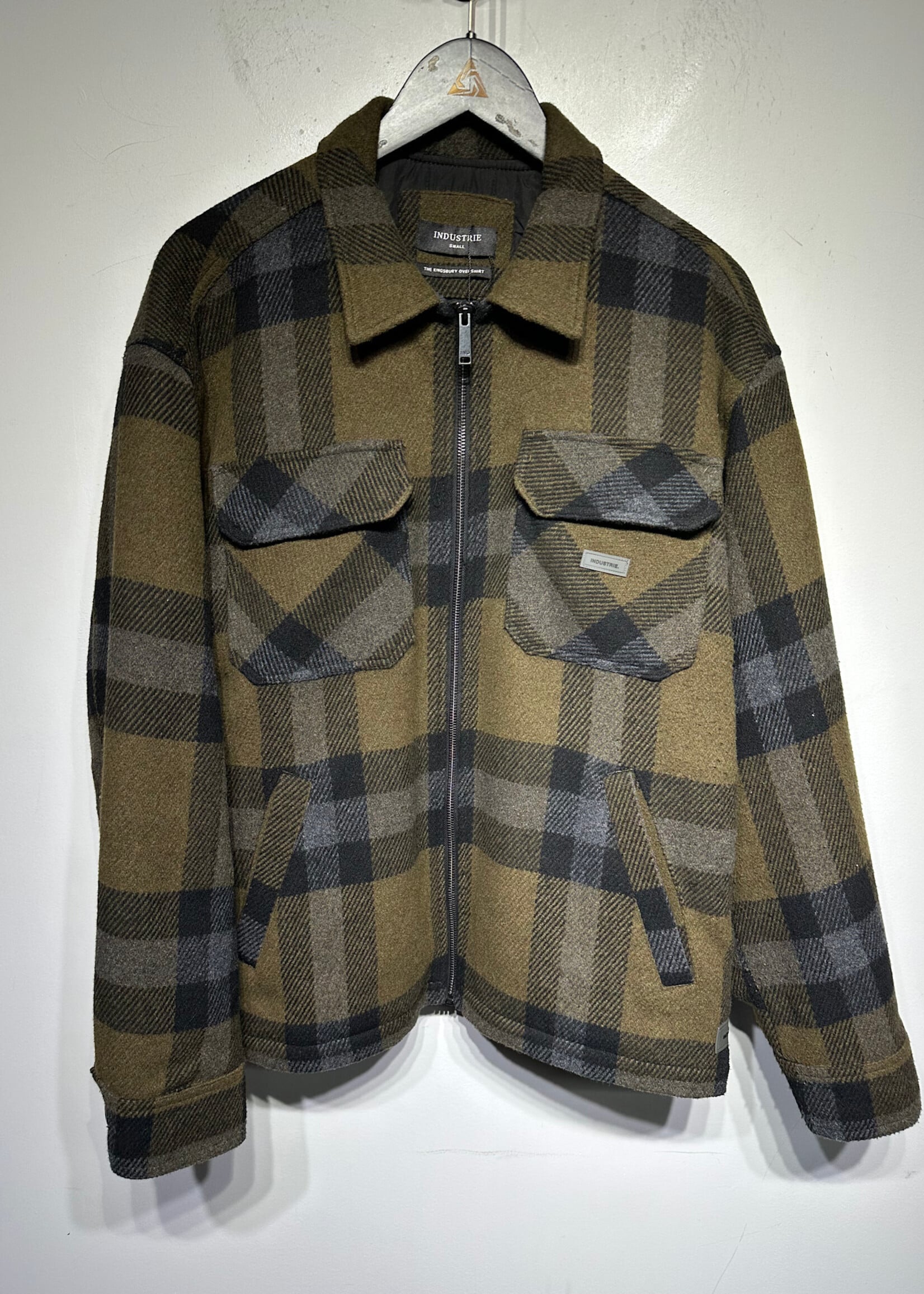 Industrie Olive Green Kingsbury Overshirt Masc S