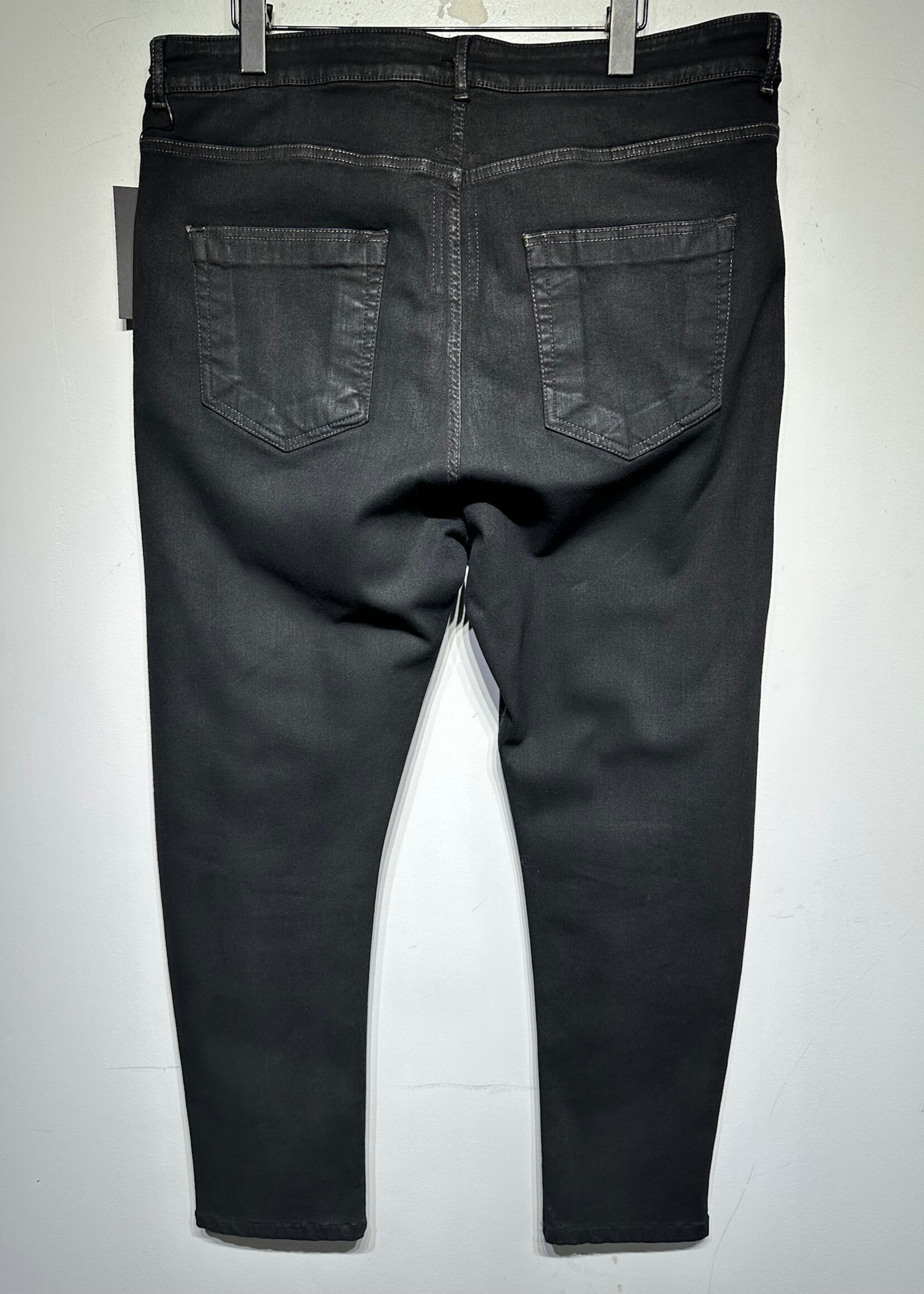 Rick Owens DRKSHDW Detroit Black Waxed Jeans Masc 36