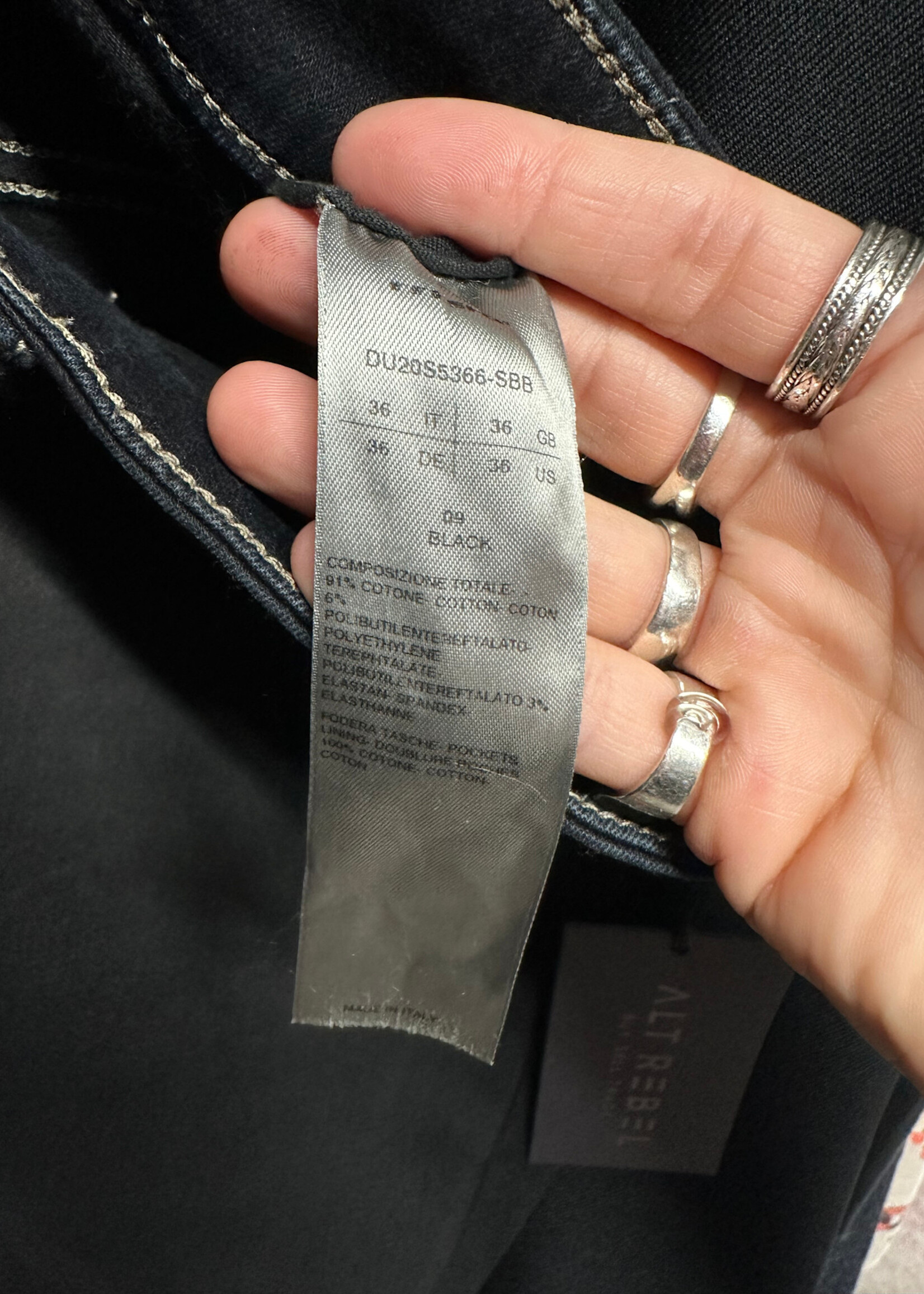 Rick Owens DRKSHDW Detroit Black Waxed Jeans Masc 36