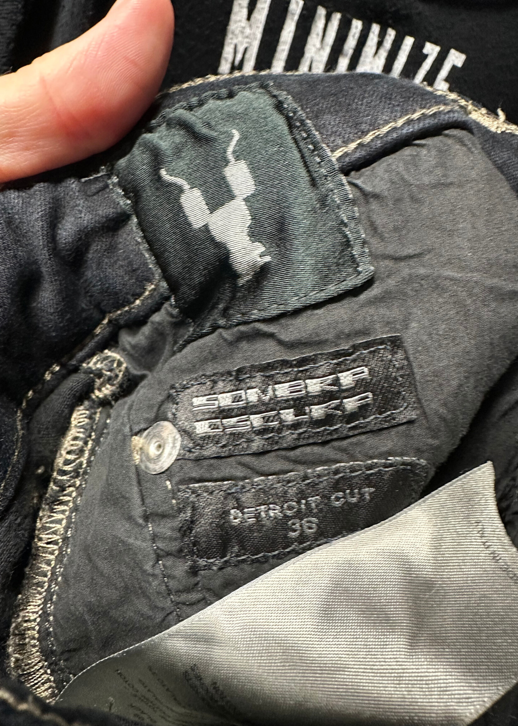 Rick Owens DRKSHDW Detroit Black Waxed Jeans Masc 36