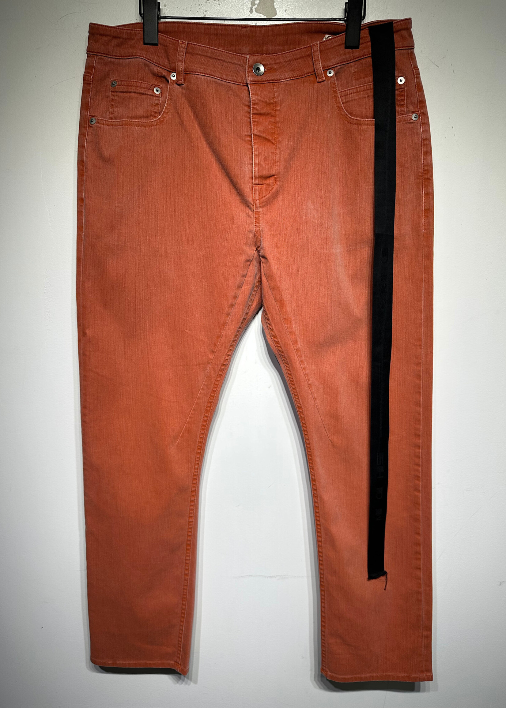 Rick Owens Orange Detroit Cut Jeans Masc 36