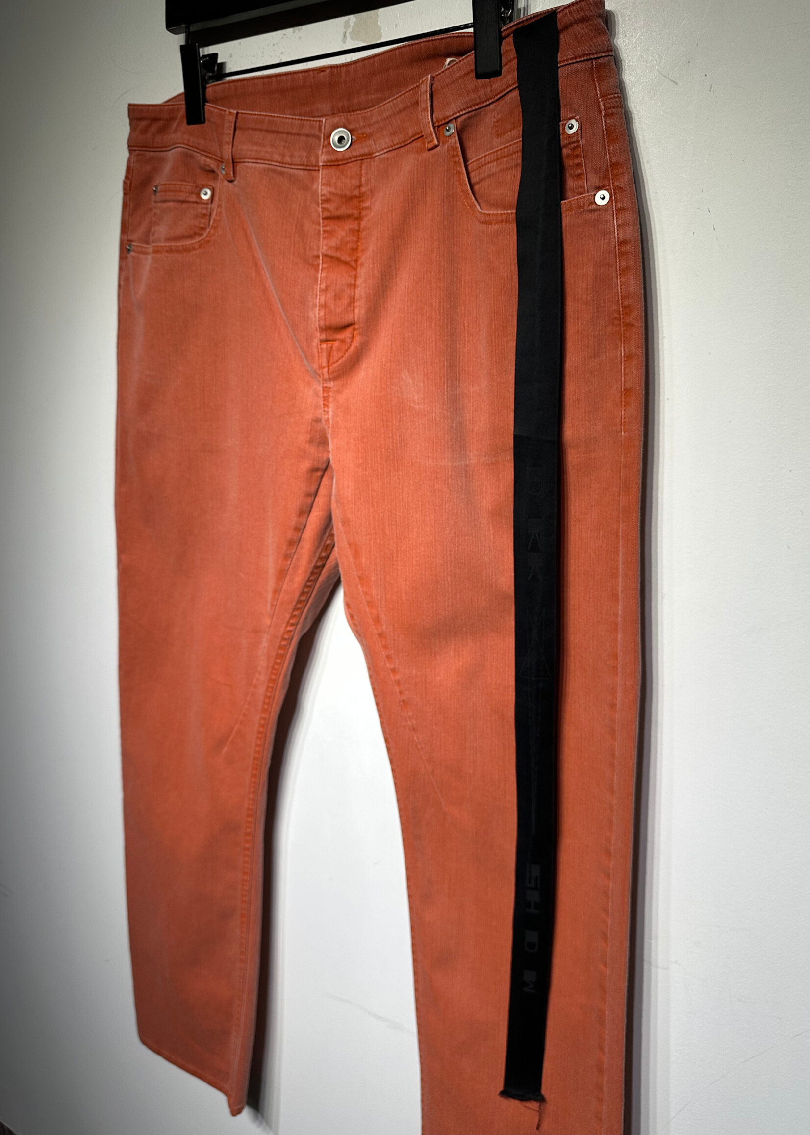 Rick Owens Orange Detroit Cut Jeans Masc 36