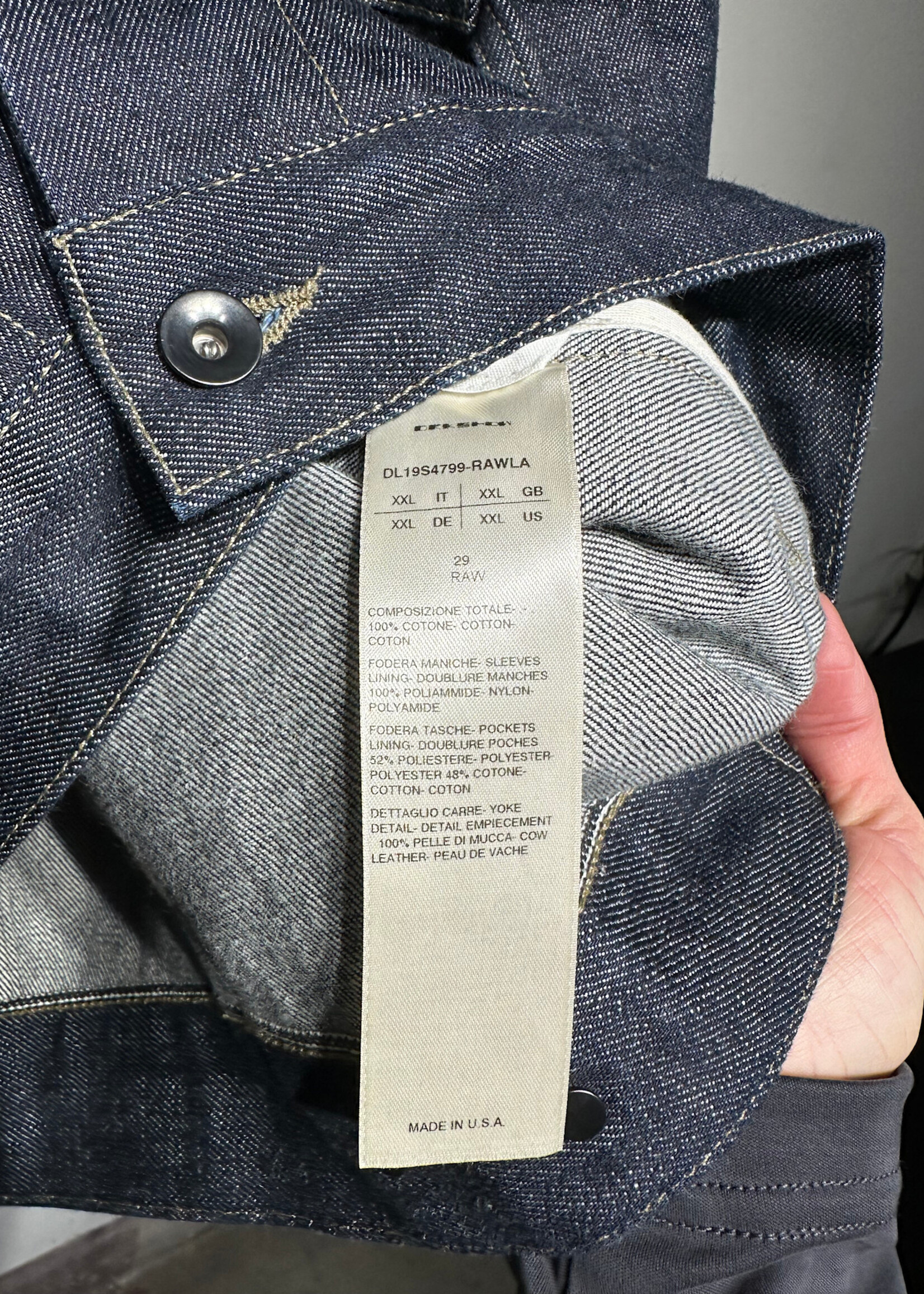 Rick Owens DRKSHDW Denim Trucker Masc XXL