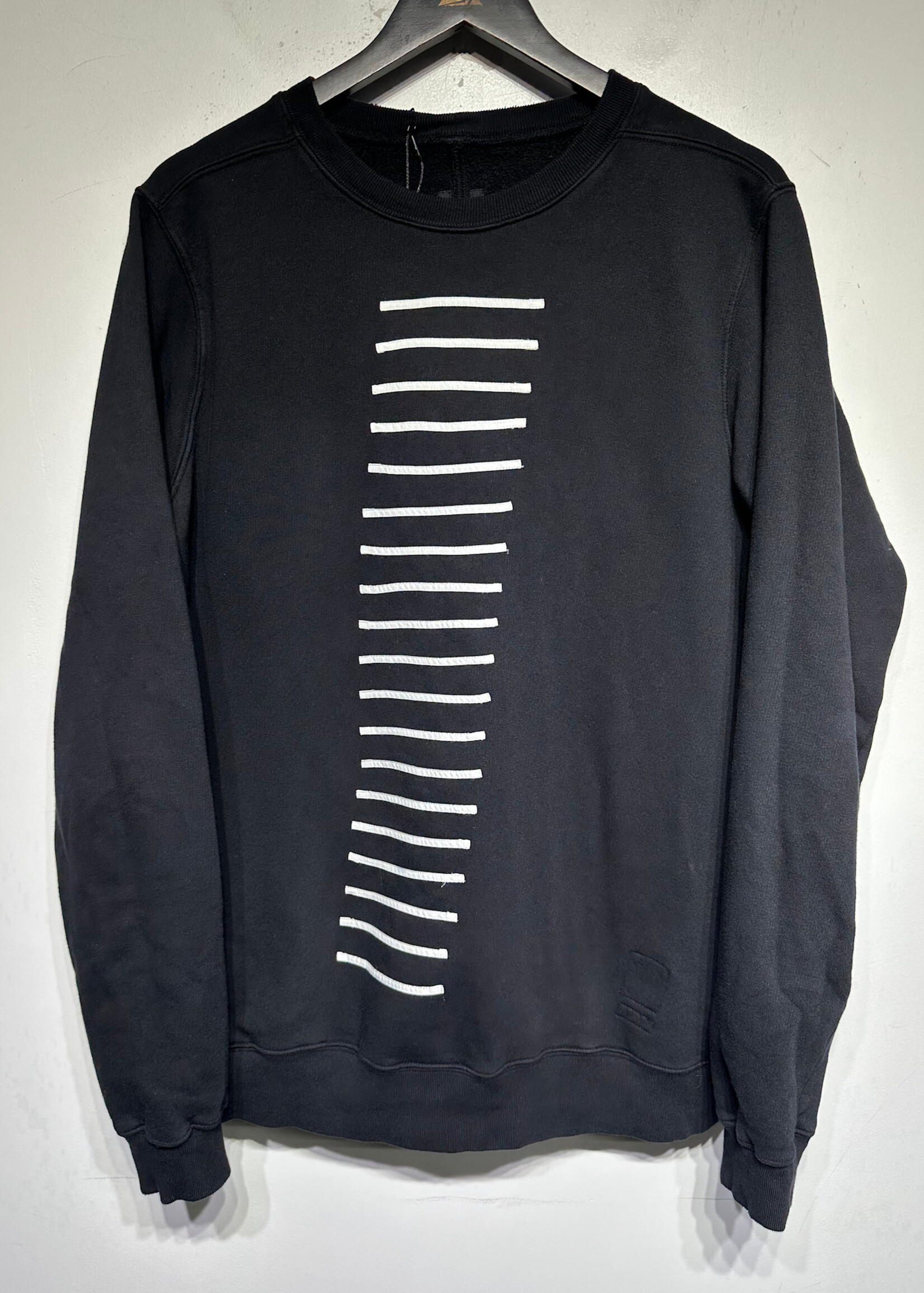 Rick Owens Drkshdw Black Horizontal Ladder Sweater XXL