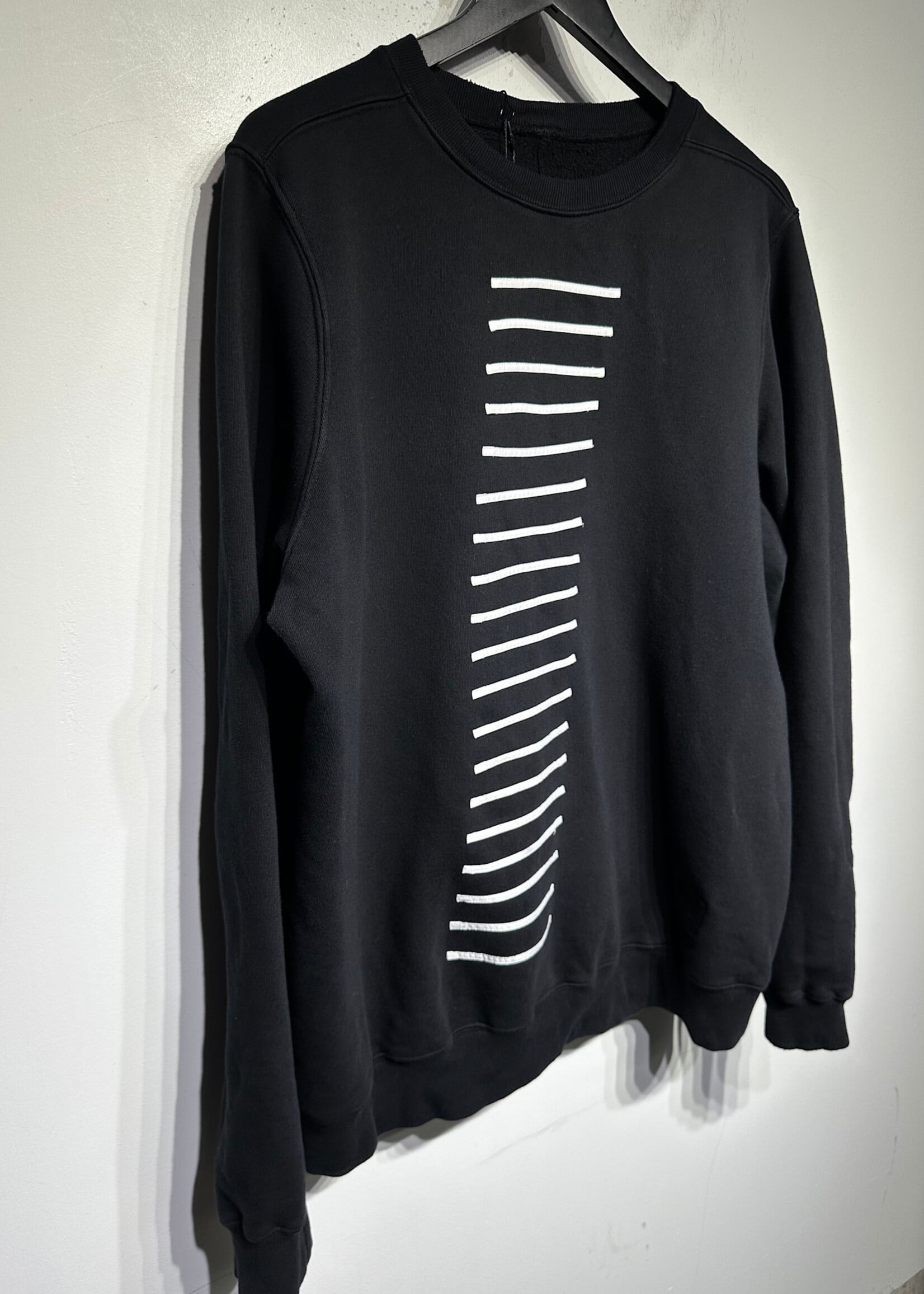Rick Owens Drkshdw Black Horizontal Ladder Sweater XXL