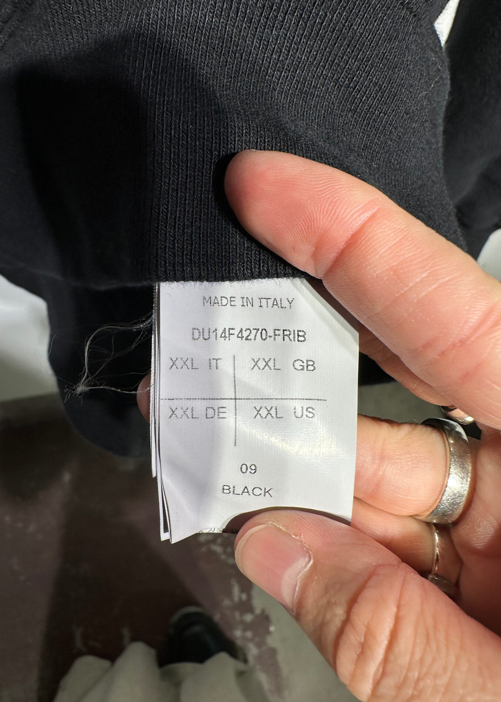 Rick Owens Drkshdw Black Horizontal Ladder Sweater XXL
