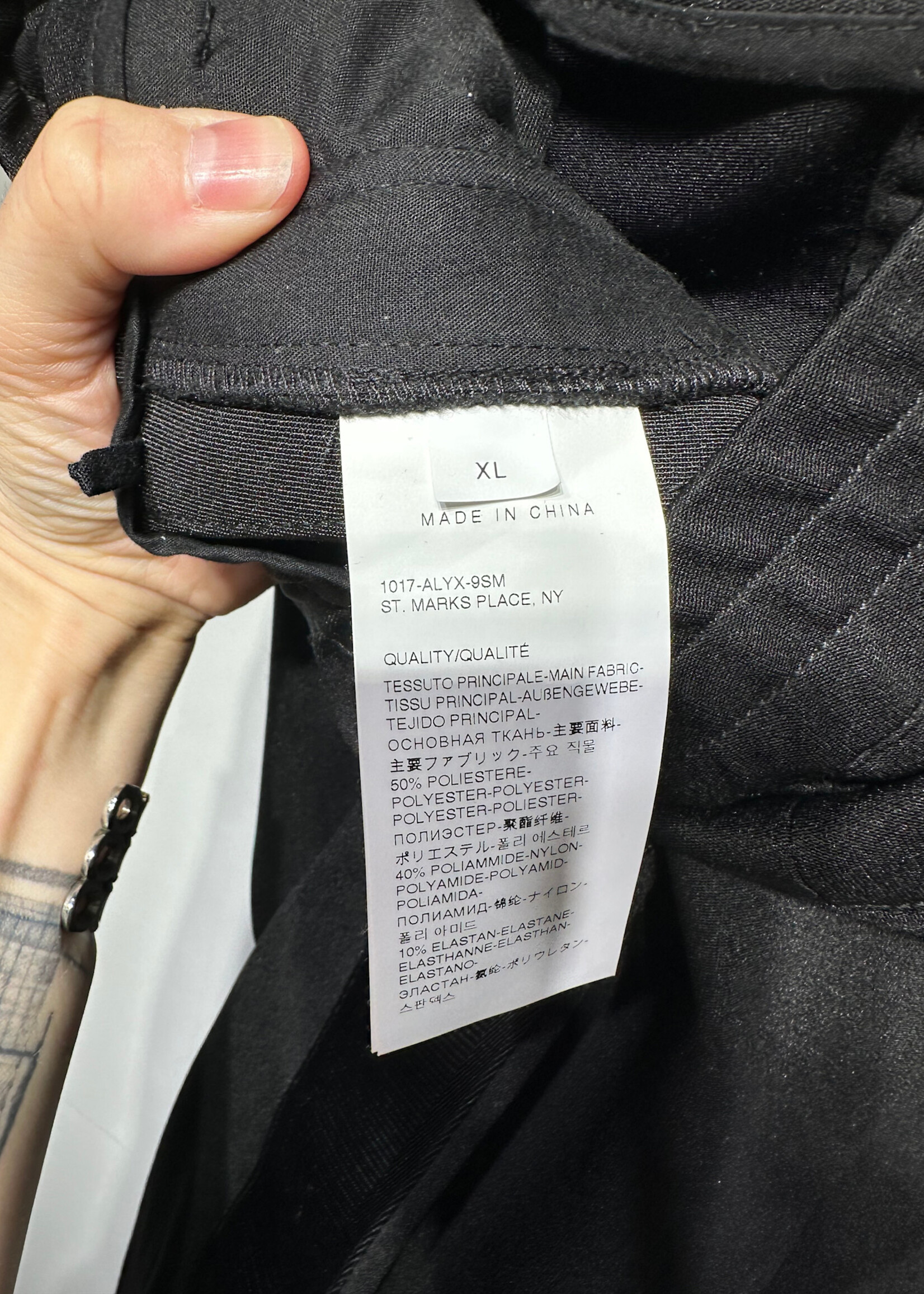 1017 Alyx 9SM Black Track Style Pants Masc 34