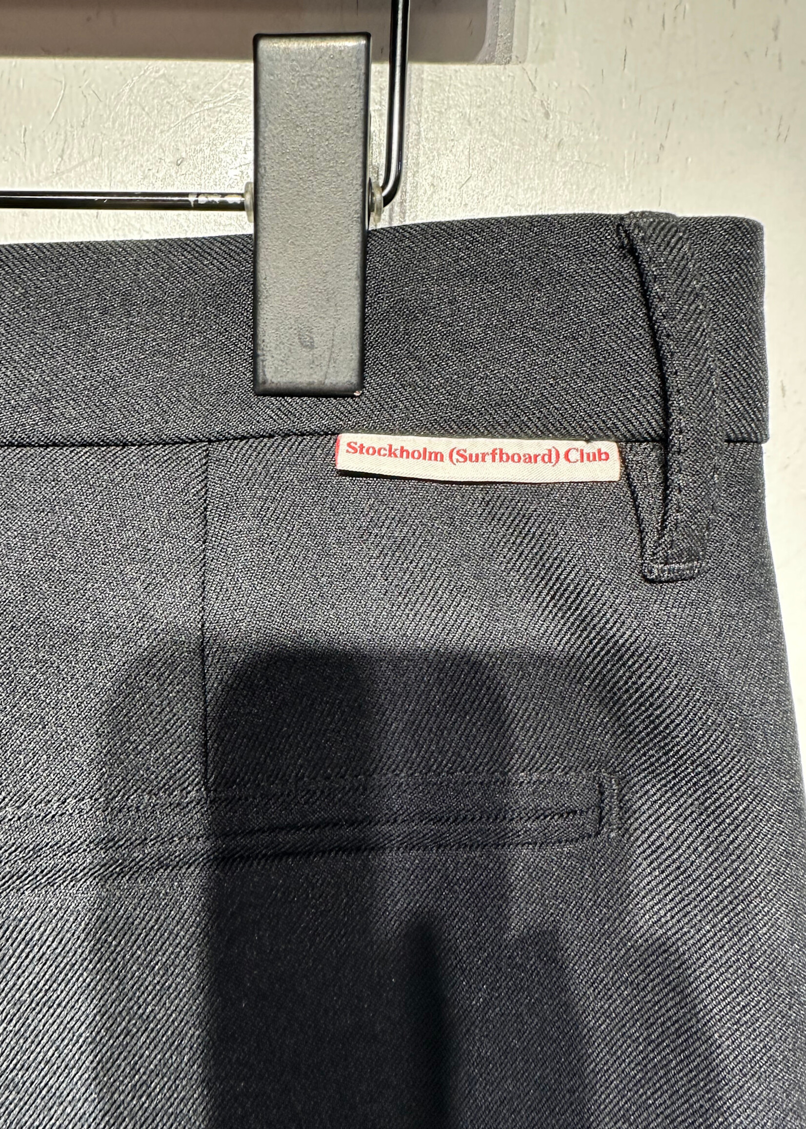Stockholm Surfboard Club Black Single Pleat Trousers Masc 36