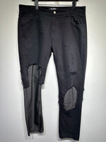Raf Simons SS23 Black Destroyed Double Layer Denim Masc 36