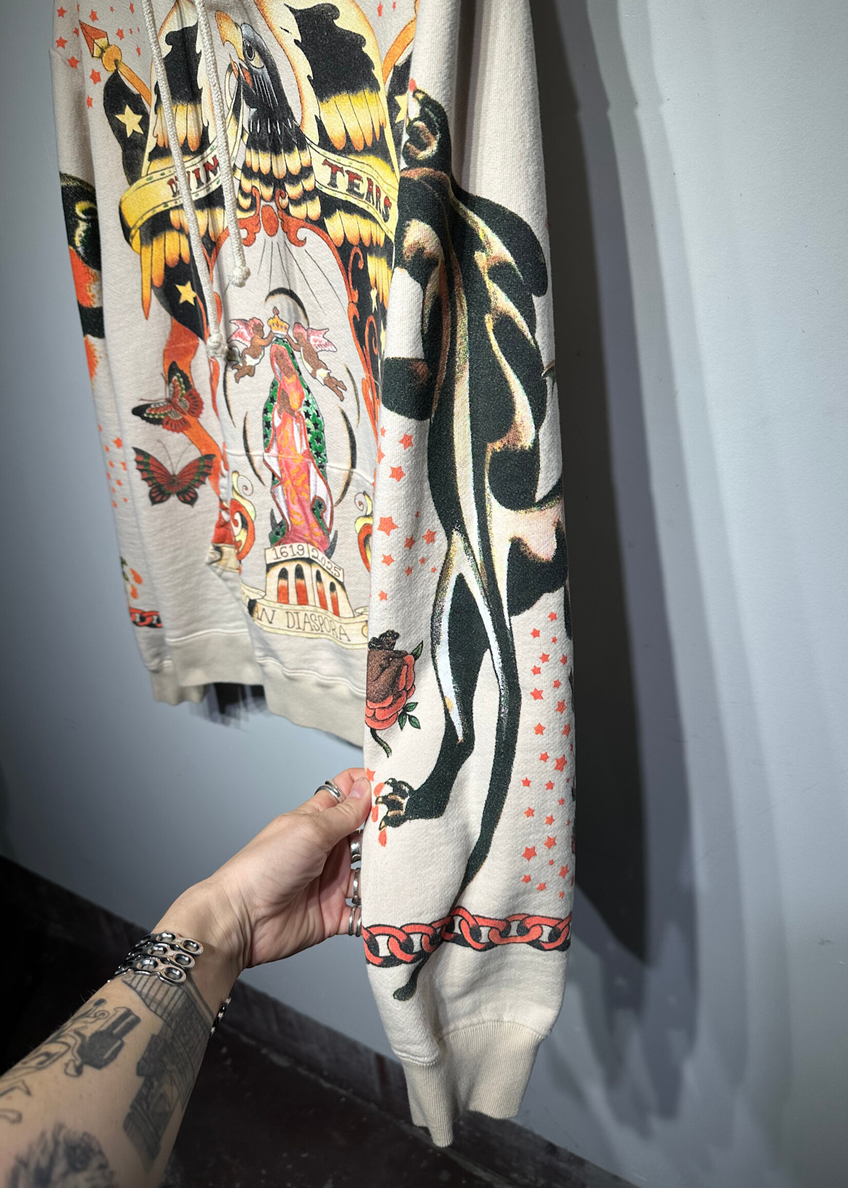 Denim Tears African Diaspora Goods White Hoodie Masc XL