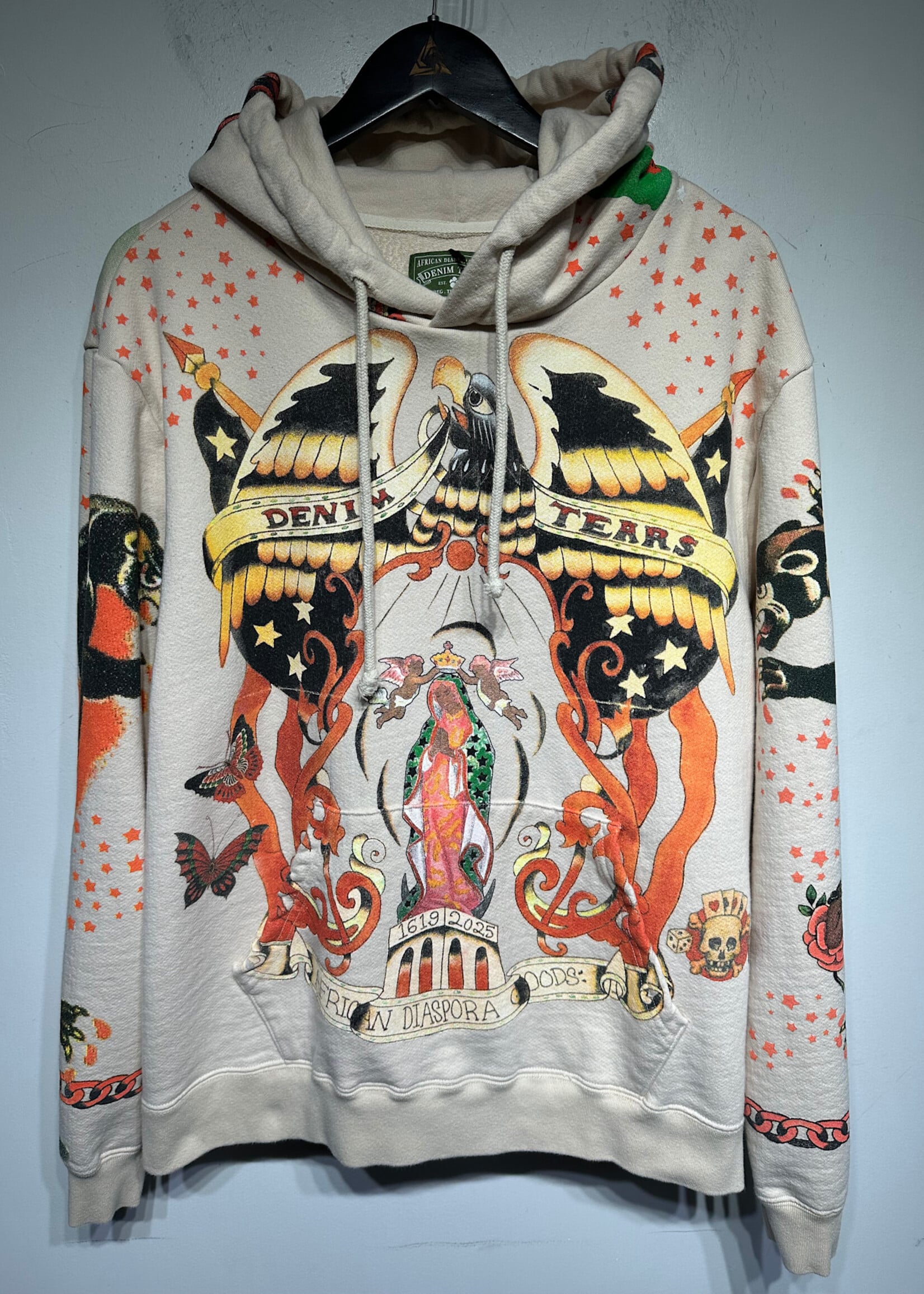 Denim Tears African Diaspora Goods White Hoodie Masc XL