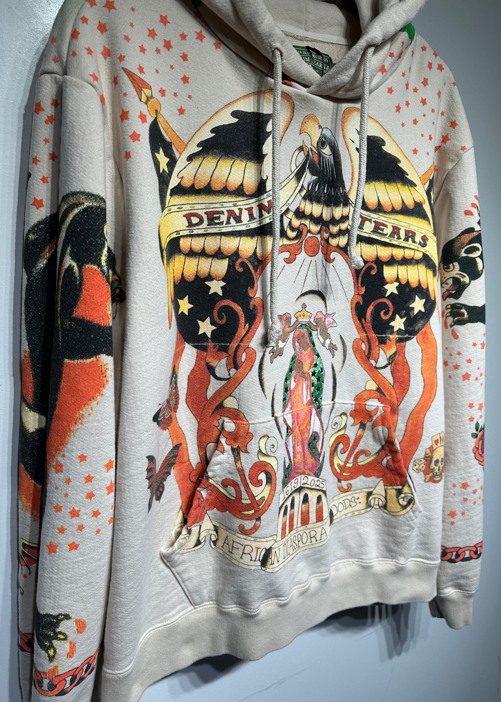 Denim Tears African Diaspora Goods White Hoodie Masc XL