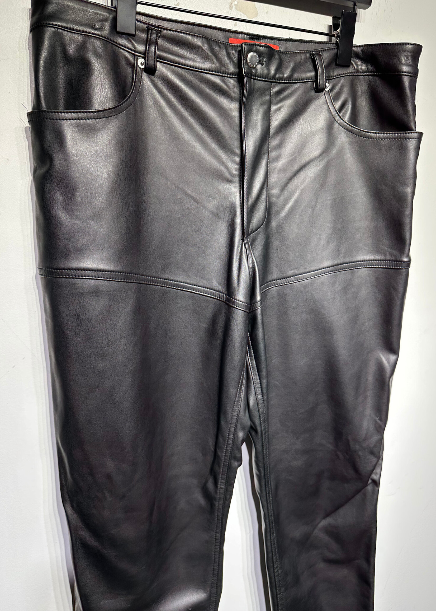 Eckhaus Latta Faux Leather Black Pants Masc 36