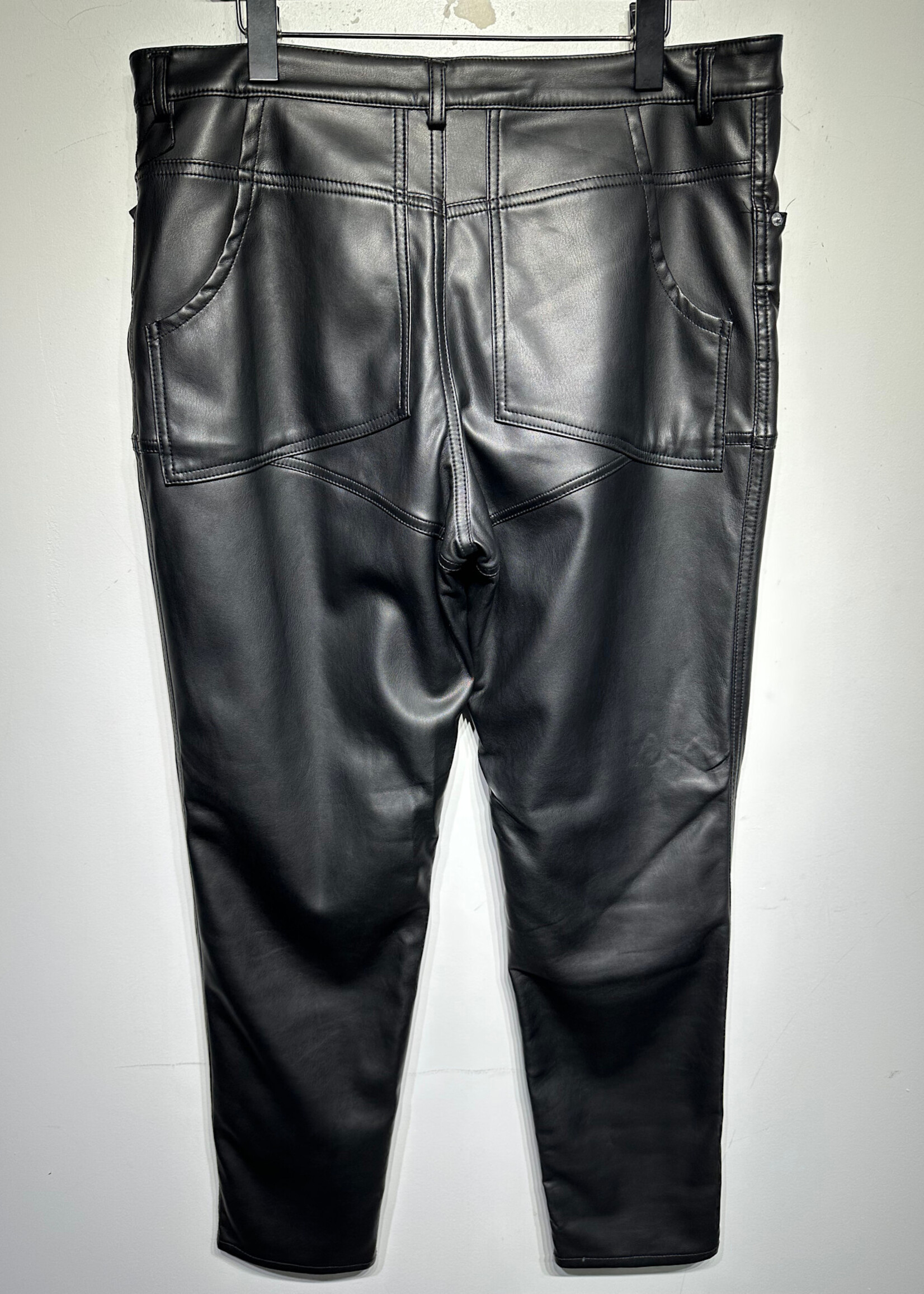 Eckhaus Latta Faux Leather Black Pants Masc 36