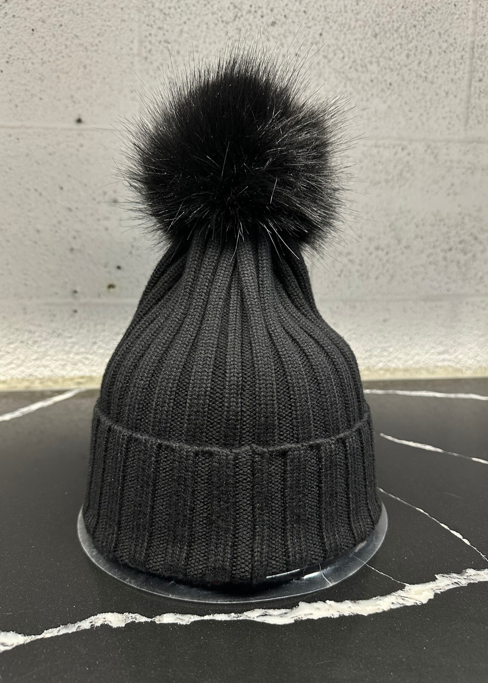 Moncler Black Pom Pom Beanie
