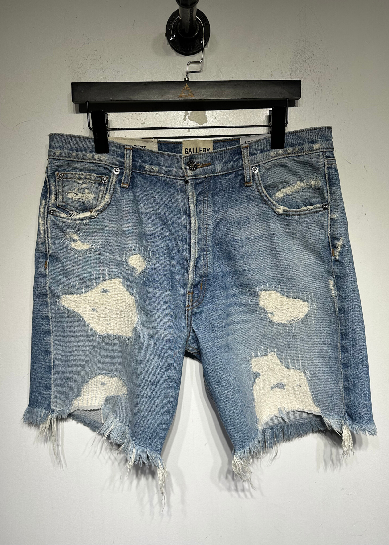 Gallery Dept Denim Distressed Shorts 33