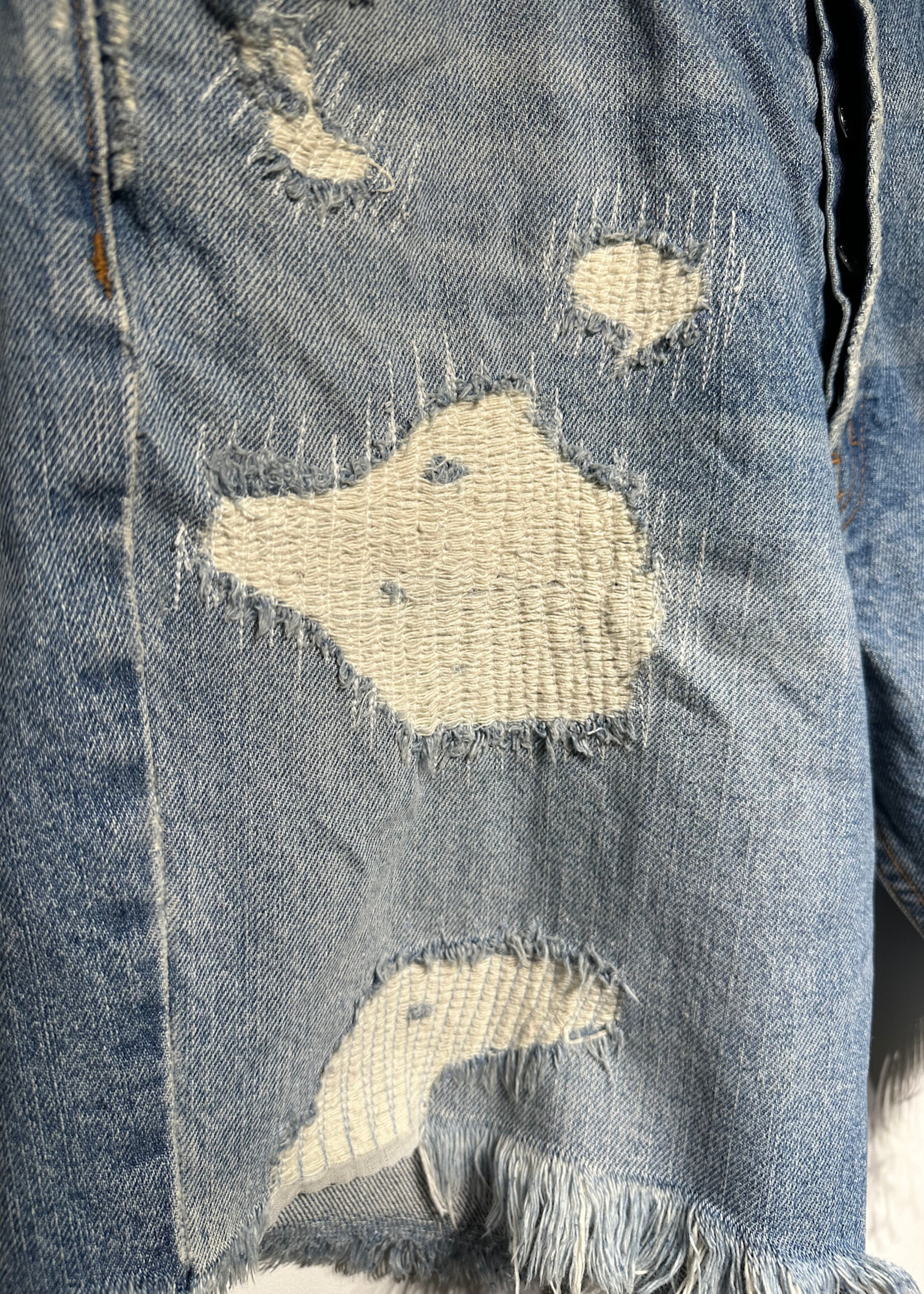 Gallery Dept Denim Distressed Shorts 33