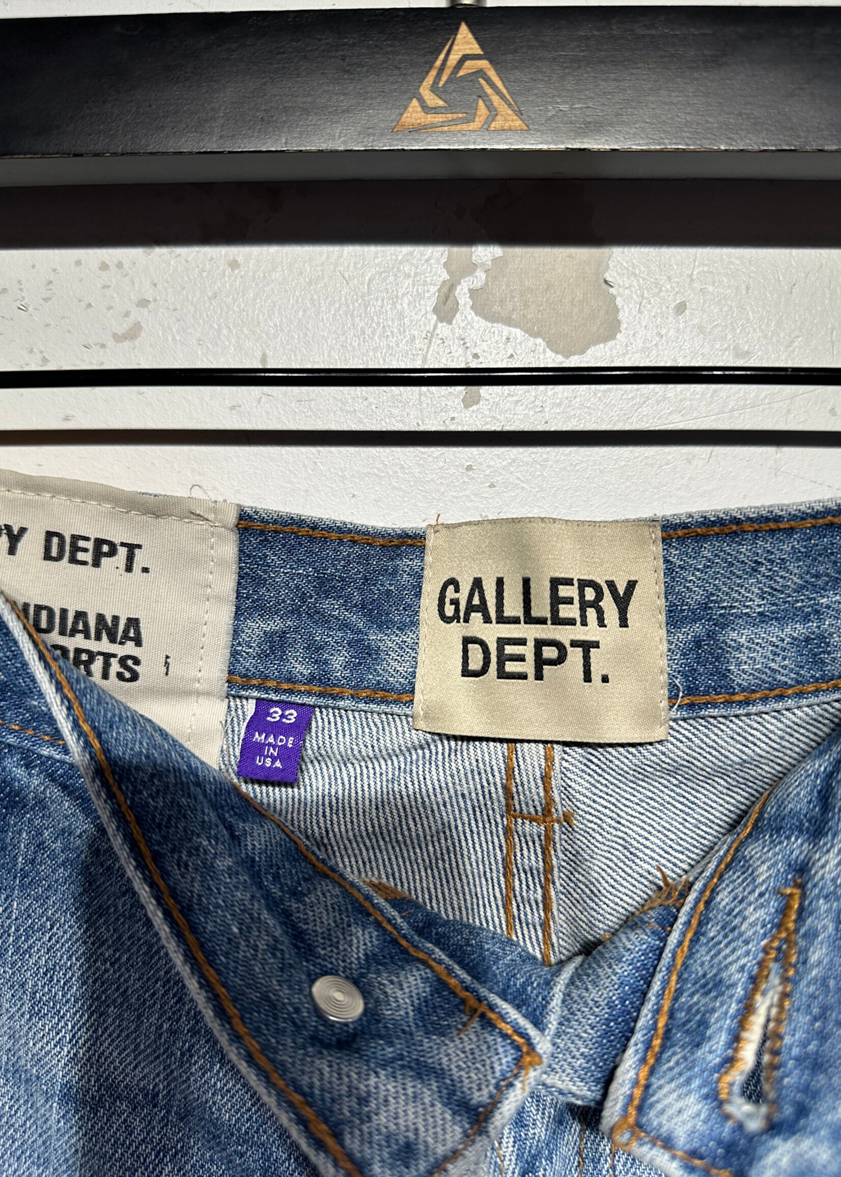 Gallery Dept Denim Distressed Shorts 33
