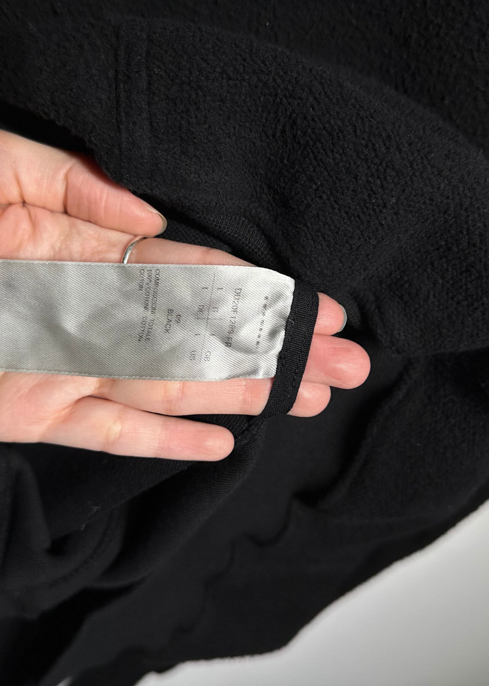 Rick Owens Inside Out Hoodie Black Masc L
