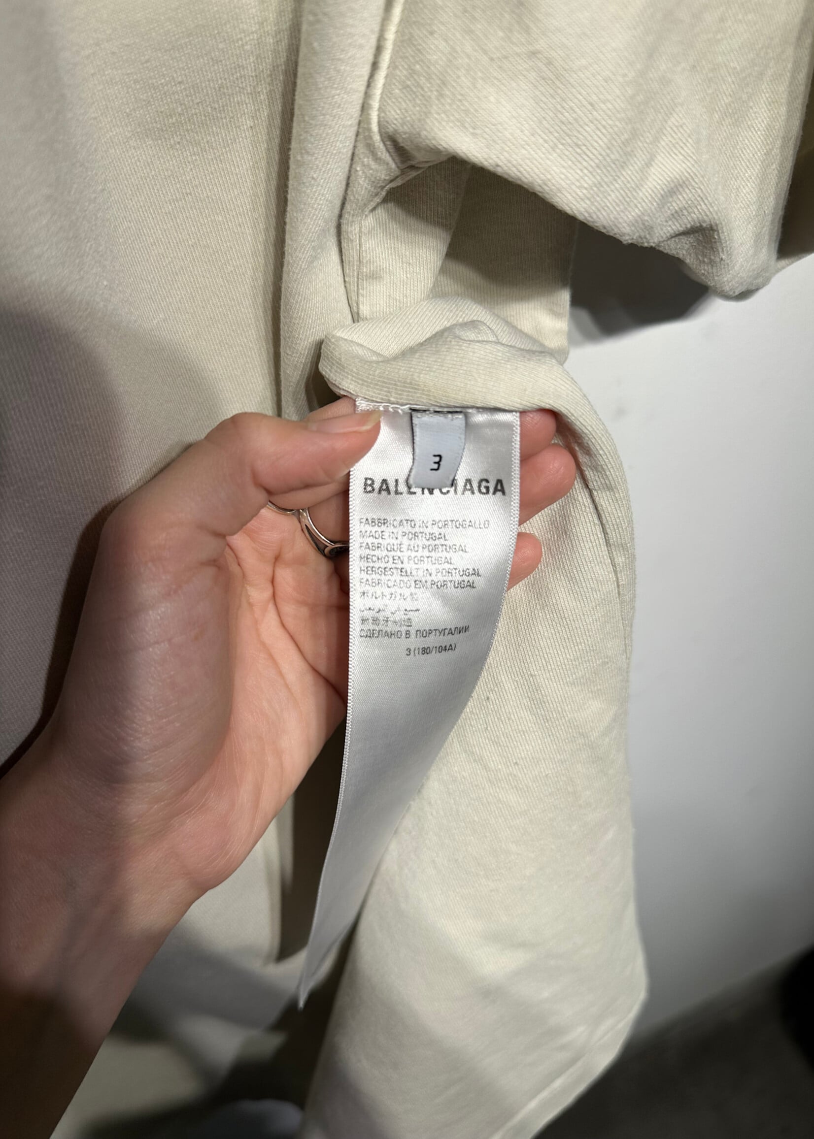 Balenciaga 'XXXL' Beige Tee S