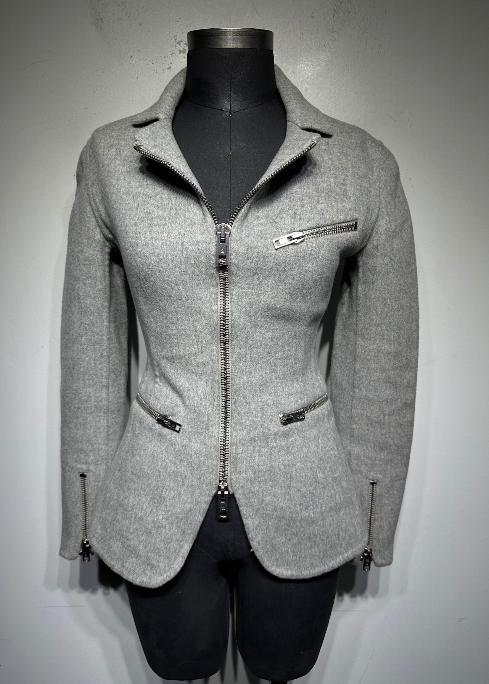 Alexander Wang Grey Wool Coat Fem XS