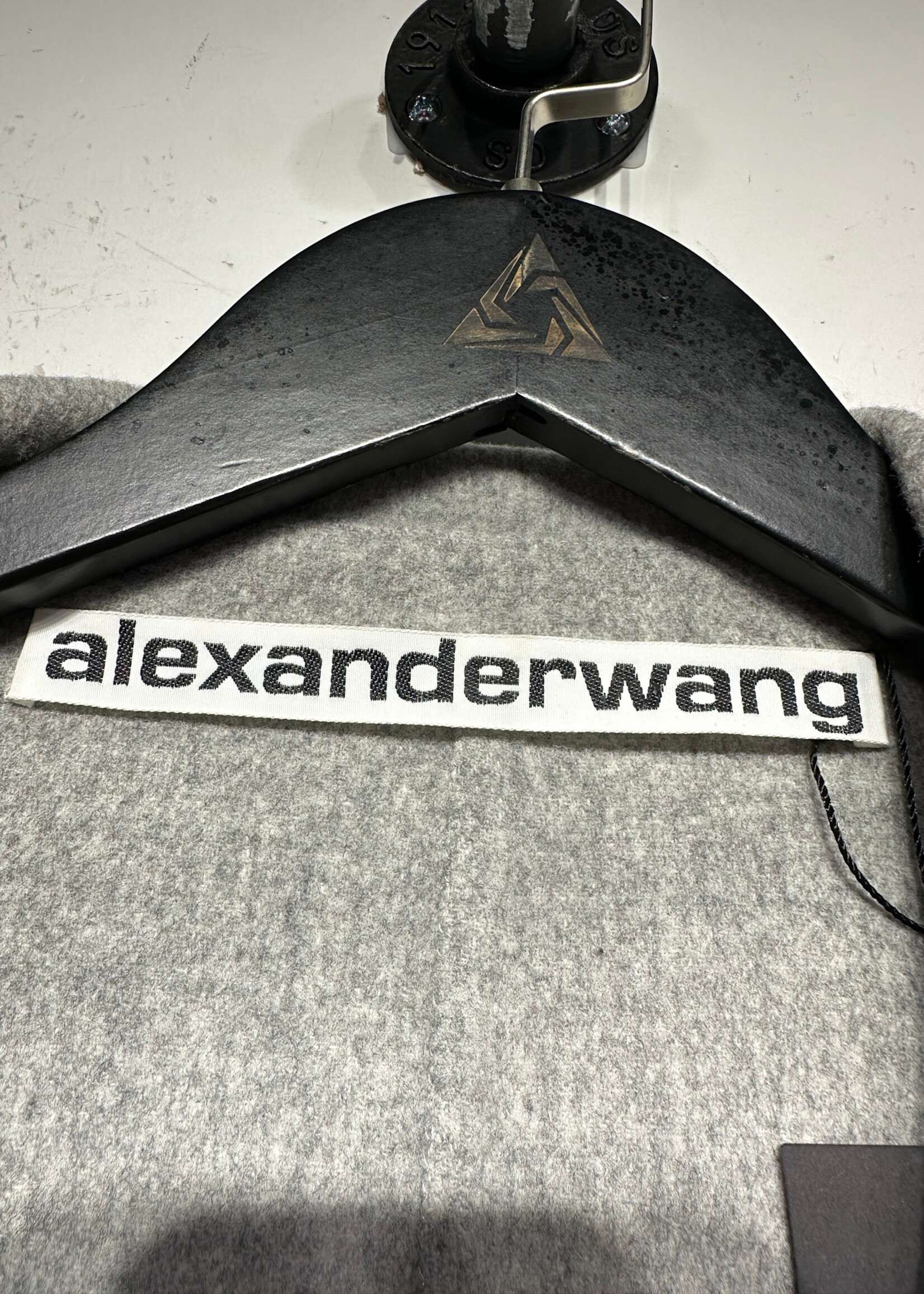 Alexander Wang Grey Wool Coat Fem XS