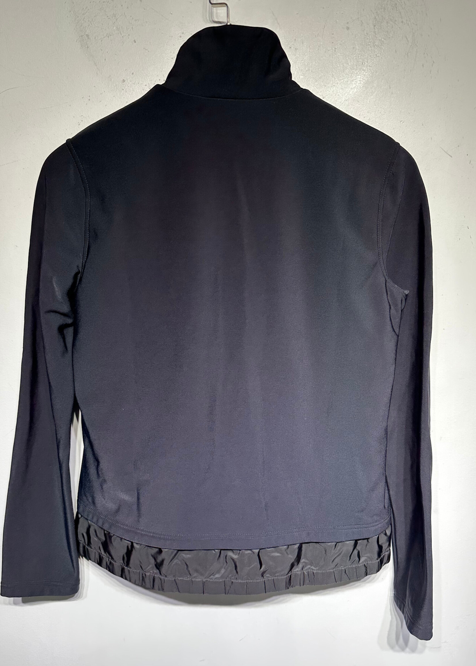 Prada Black Nylon Cropped Jacket Fem S AS IS