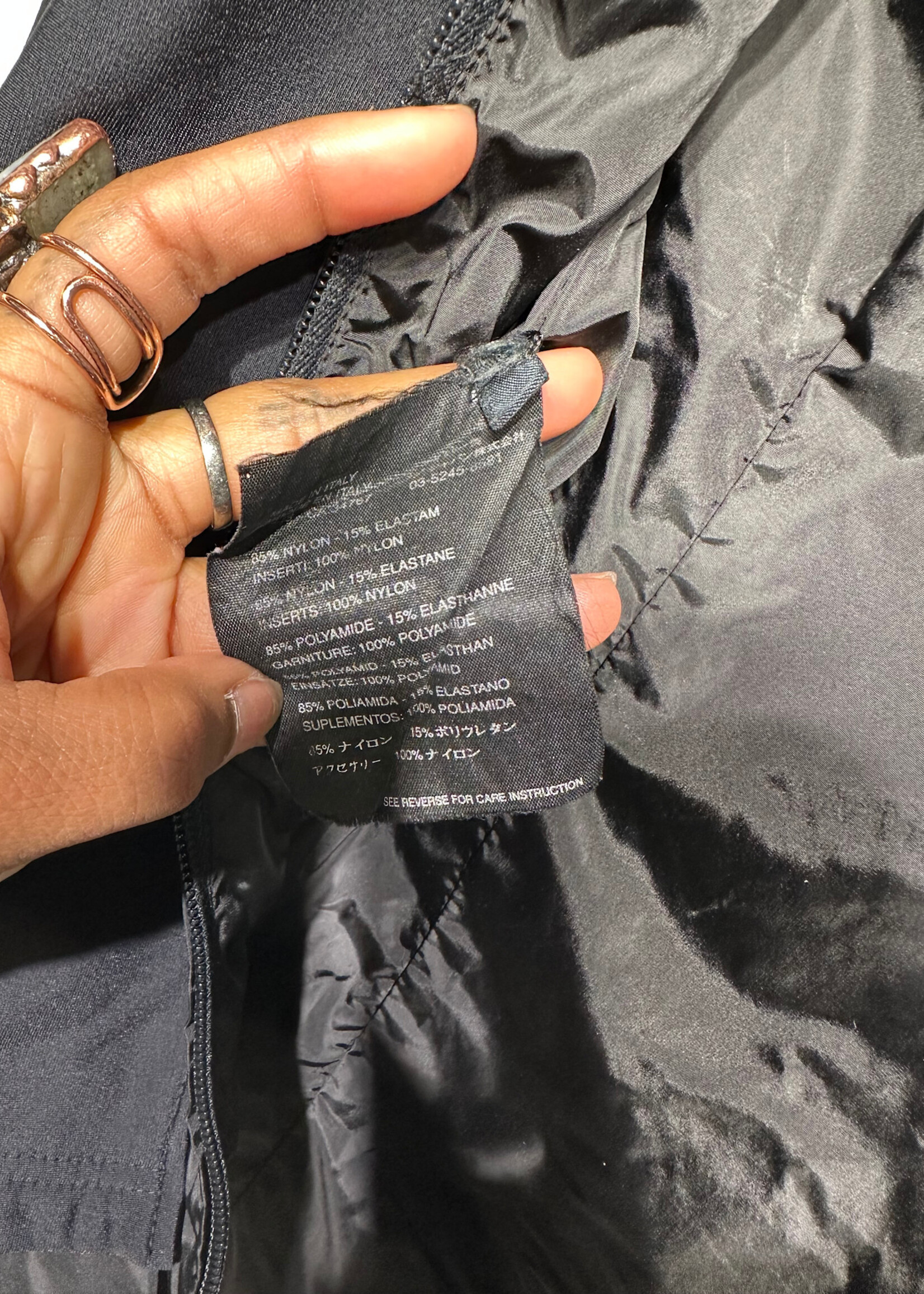 Prada Black Nylon Cropped Jacket Fem S AS IS