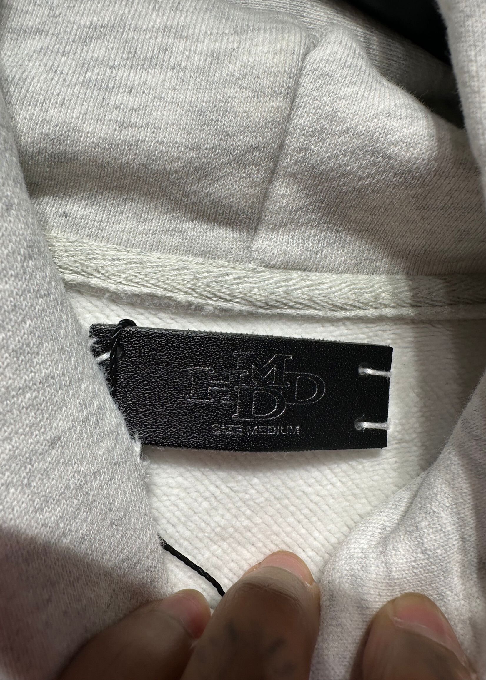 HMDD Grey 'Memories' Distressed Hoodie M As Is
