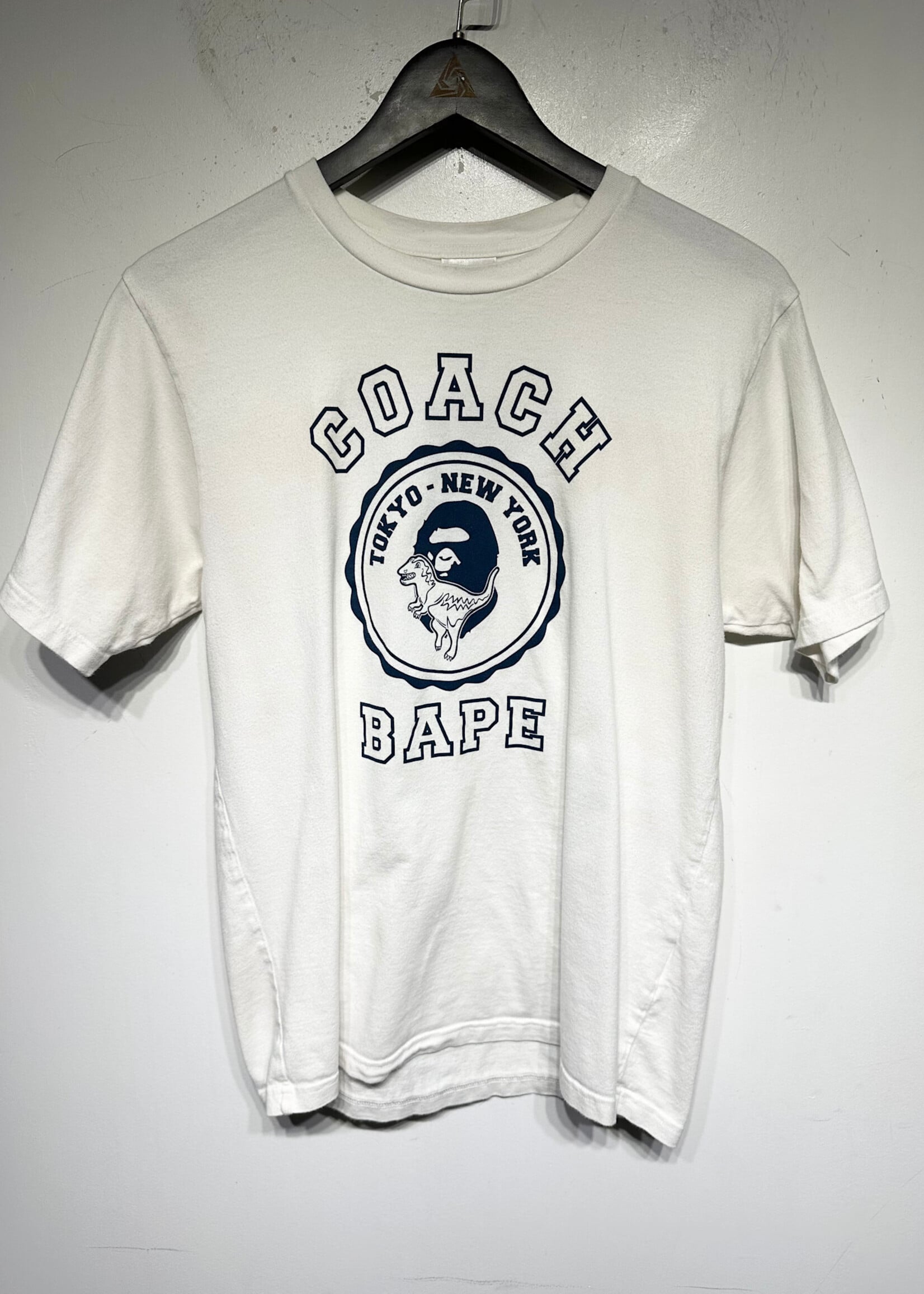 Coach X Bape White Tokyo NY Logo Tee As IS M M