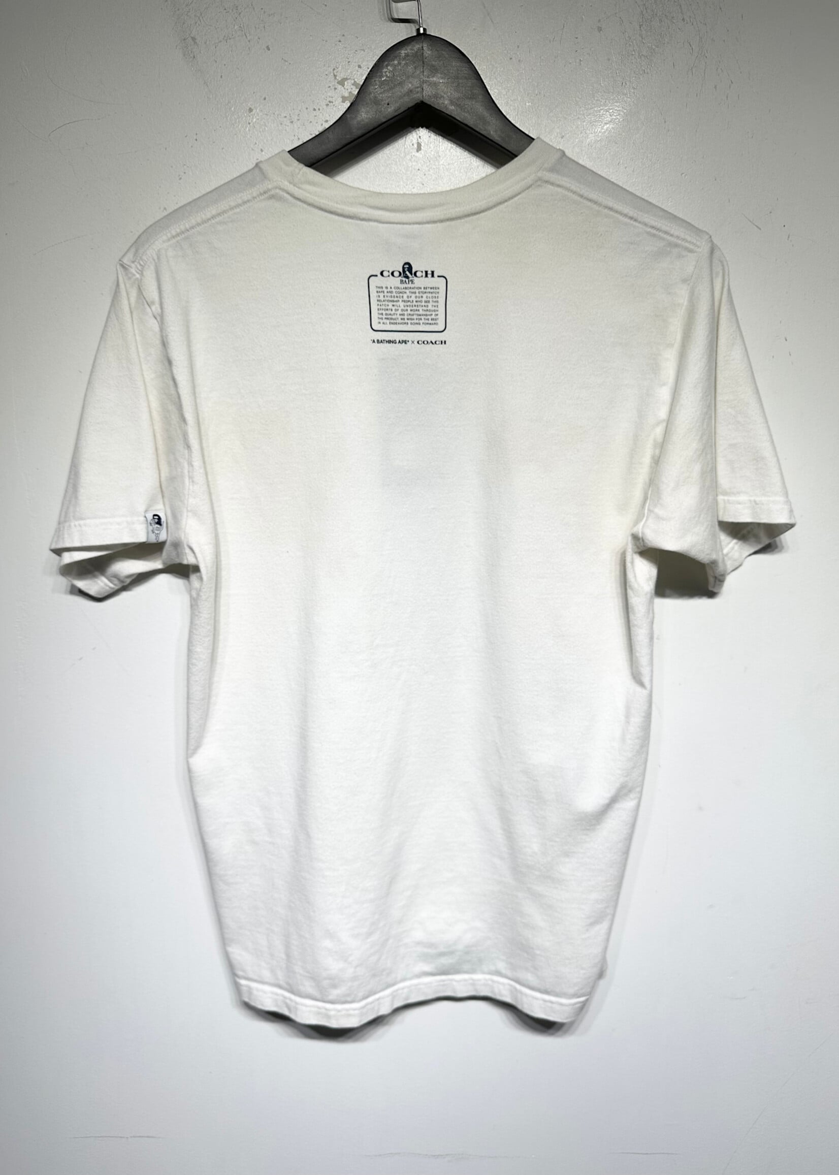 Coach X Bape White Tokyo NY Logo Tee As IS M M