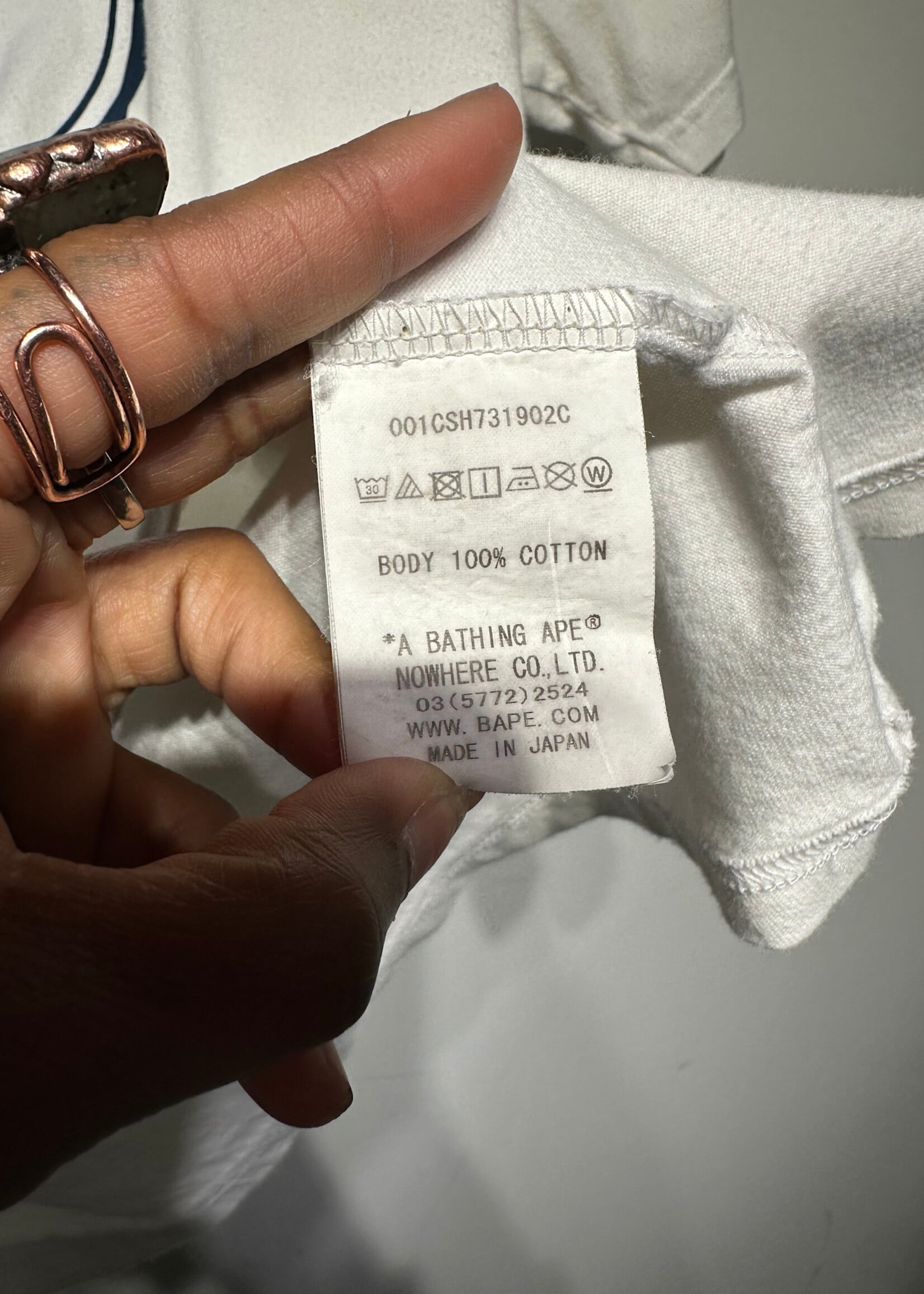 Coach X Bape White Tokyo NY Logo Tee As IS M M