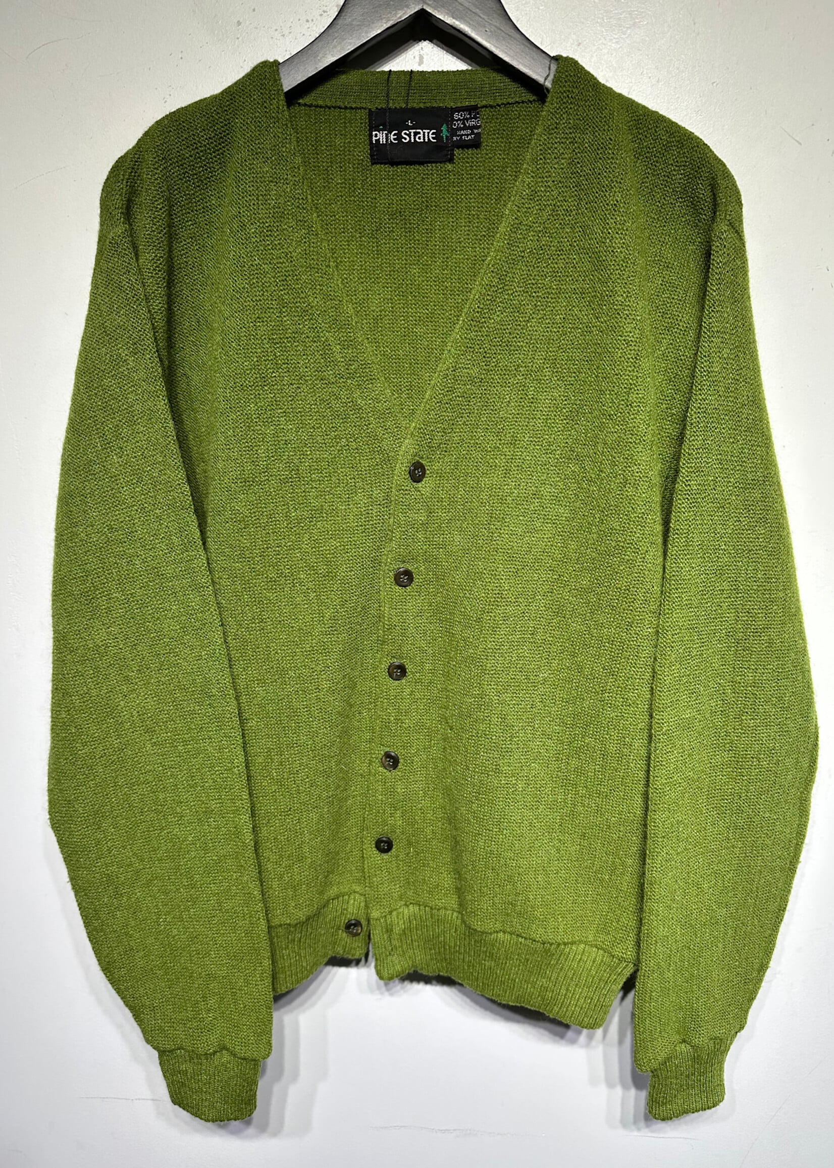 Pine State Green Vintage Knit Cardigan L