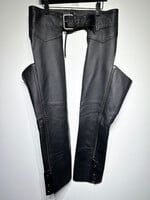 Harley Black Leather Chaps Fem 30-34