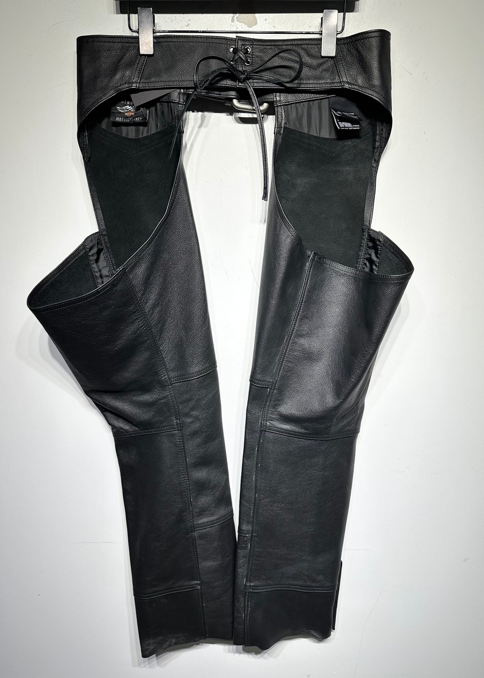 Harley Black Leather Chaps Fem 30-34