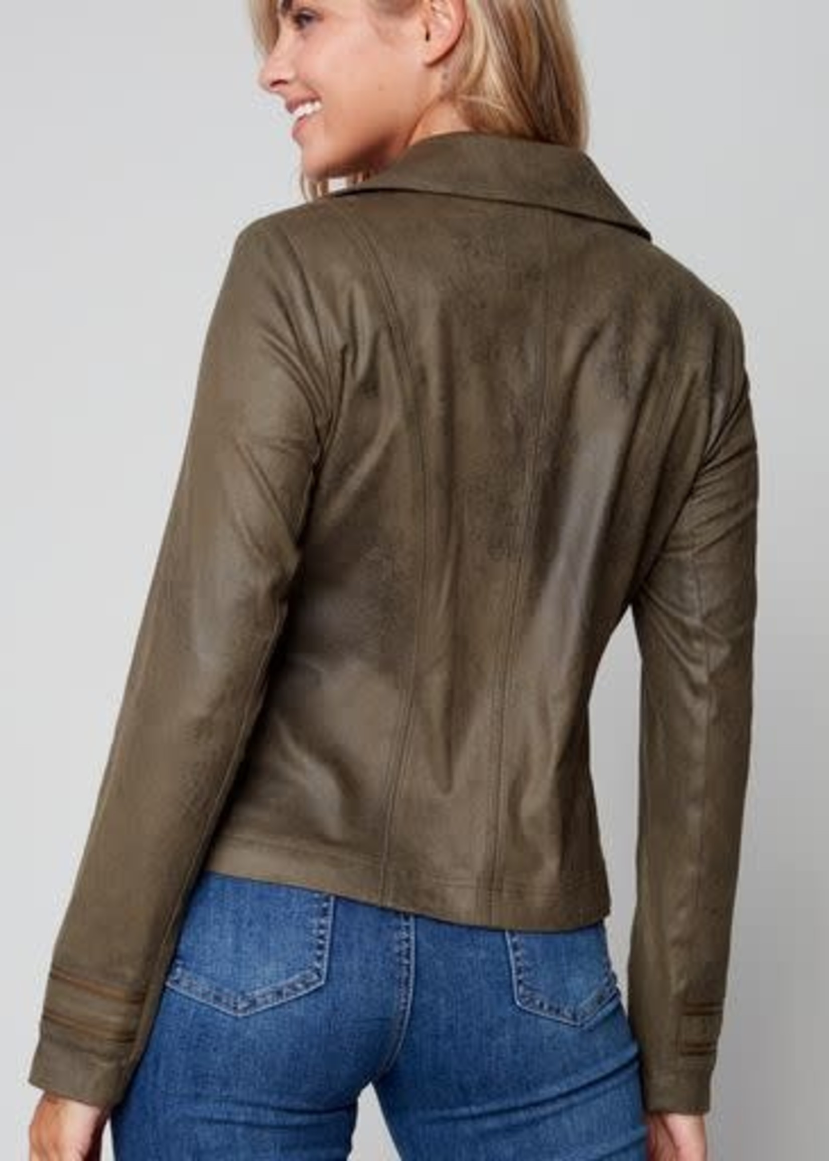 Charlie B Charlie B - Faux Suede Motto Jacket