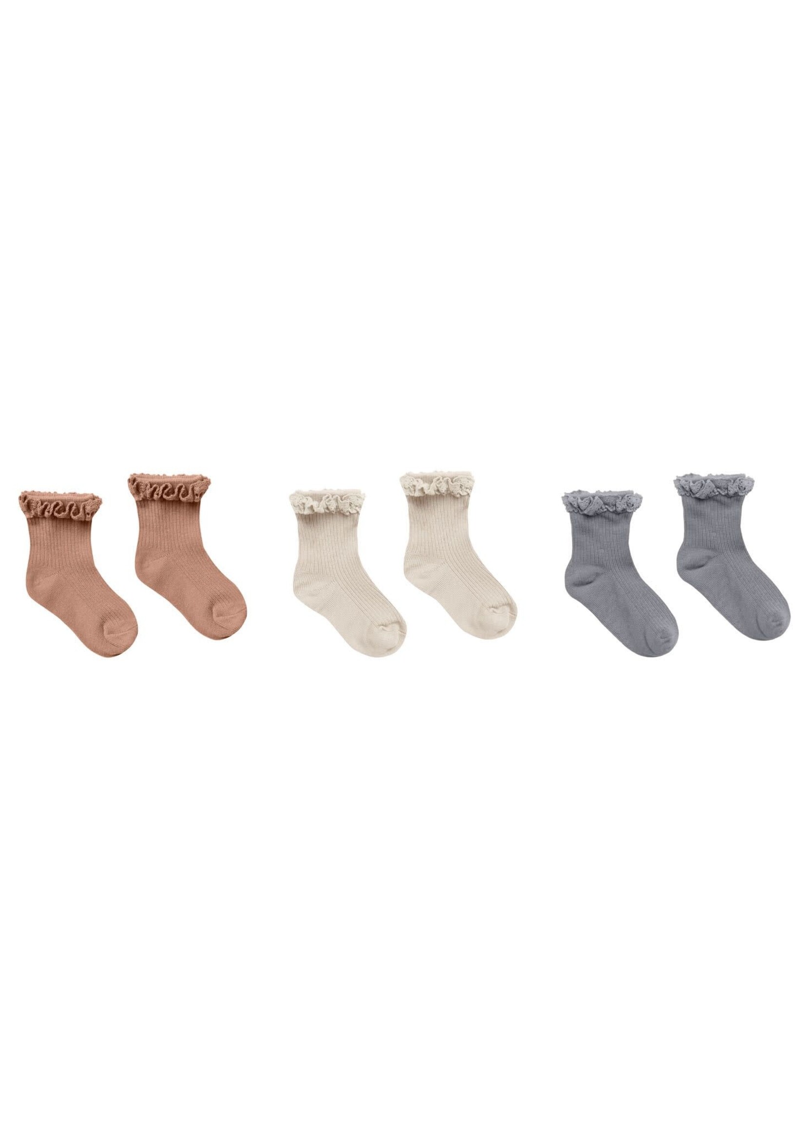 Rylee & Cru Rylee & Cru - Lace Trim Socks (3 color pack)
