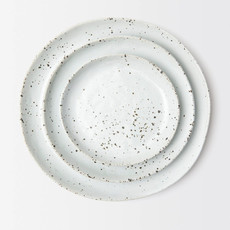 Blue Pheasant Marcus Salt Glaze Salad/Dessert Plate in White