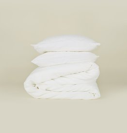 Hawkins New York Simple Linen Duvet Cover, King- White