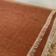 Bahia Linen and Wool Throw in Rust, Color #29