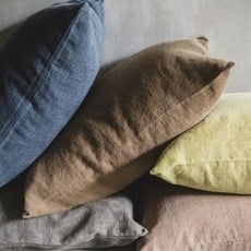 Libeco Re Linen Pillow- Hunter Green