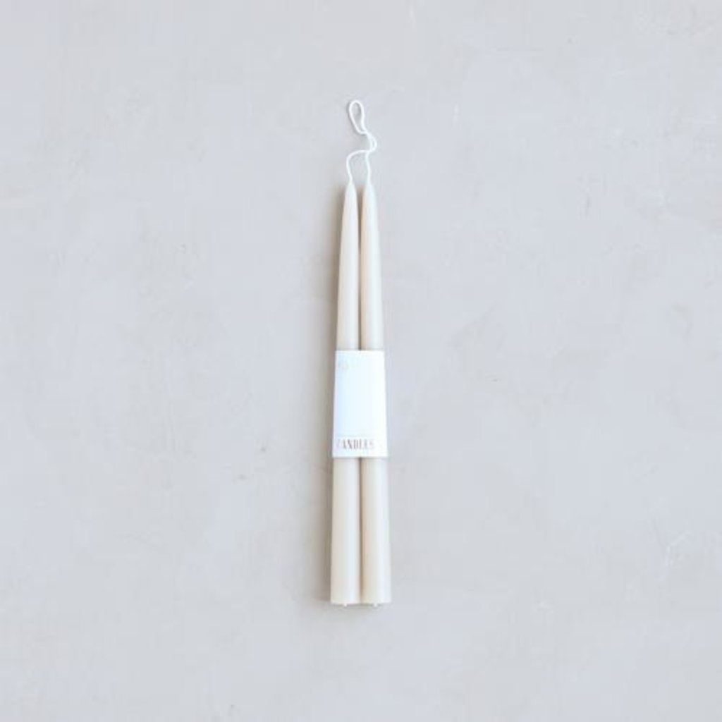 Dipped Taper Candles - Parchment