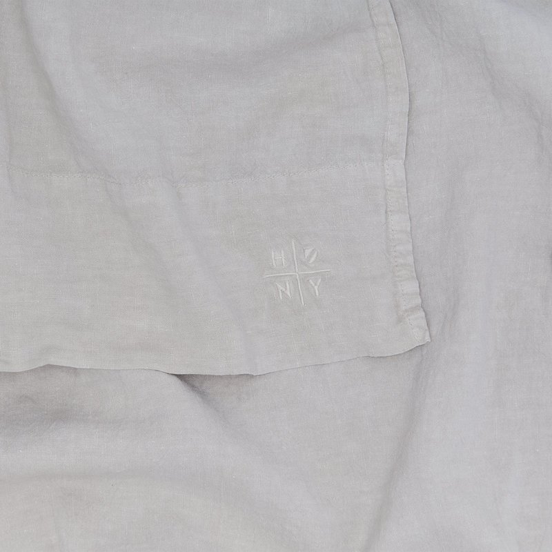Hawkins New York Simple Linen Sheets, King, Light Grey